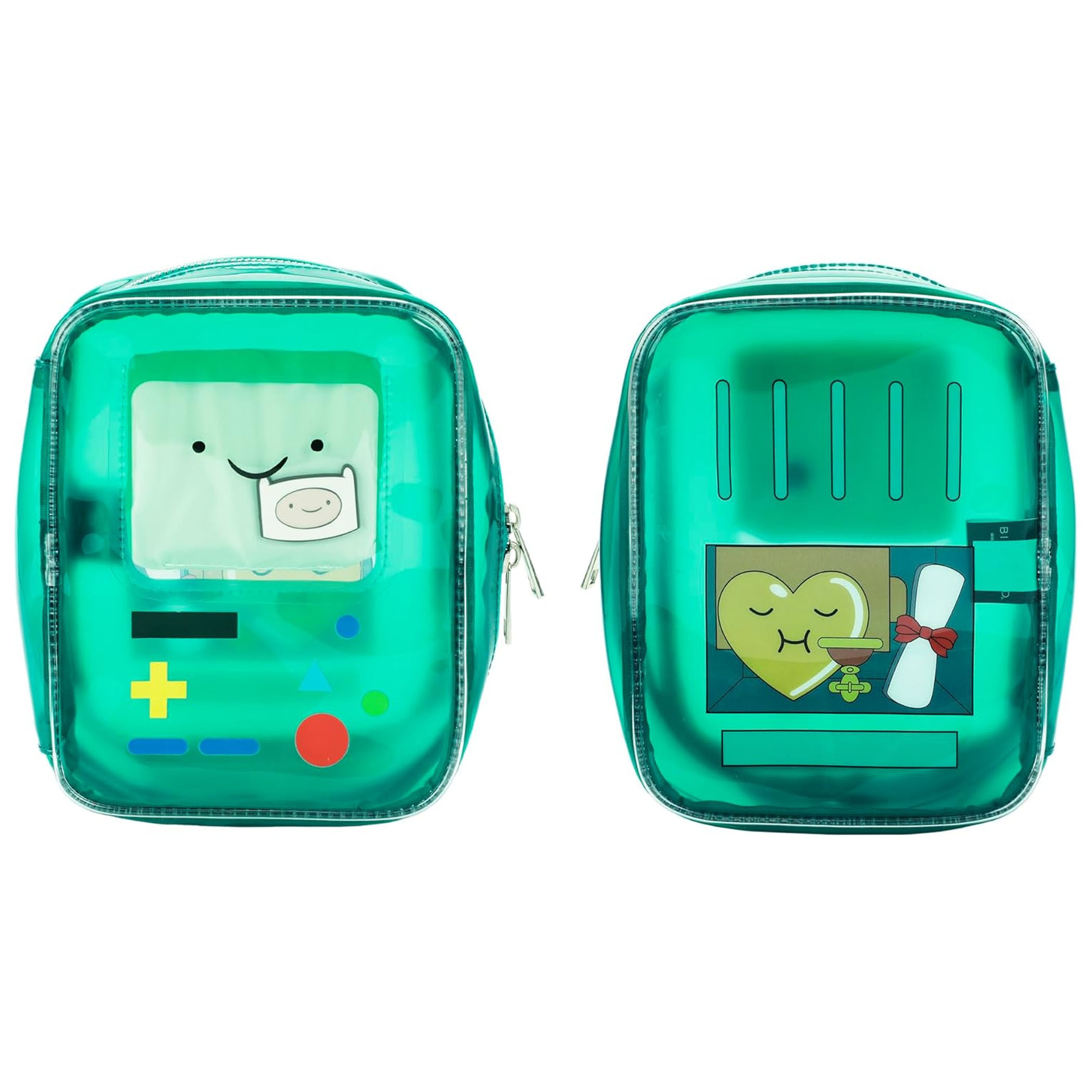 Adventure Time Cosmetic Bag BMO: Be More ITA with pin  buttons, Multi-Color