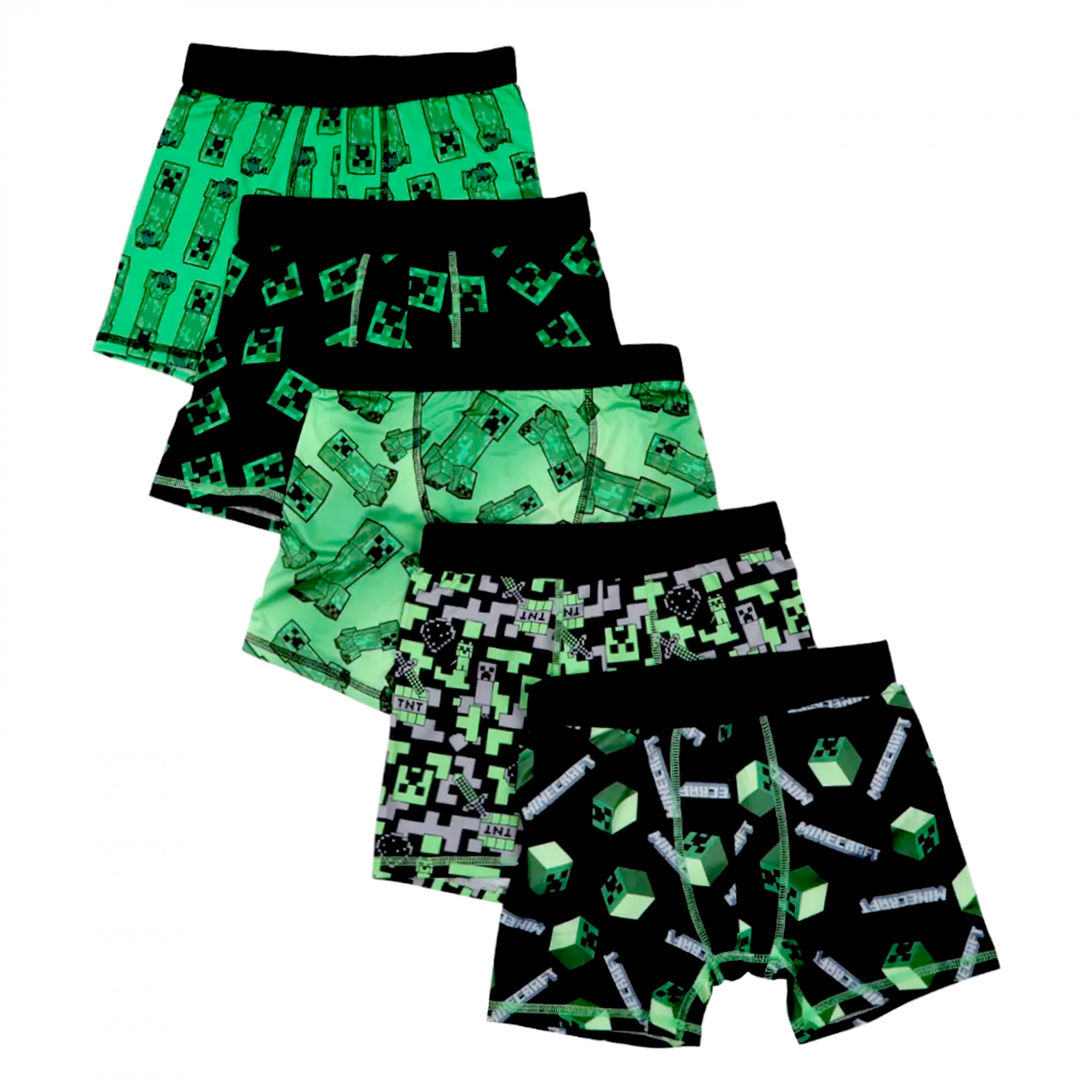 Minecraft 5-Pack Youth Boxer Briefs, Multi-Color