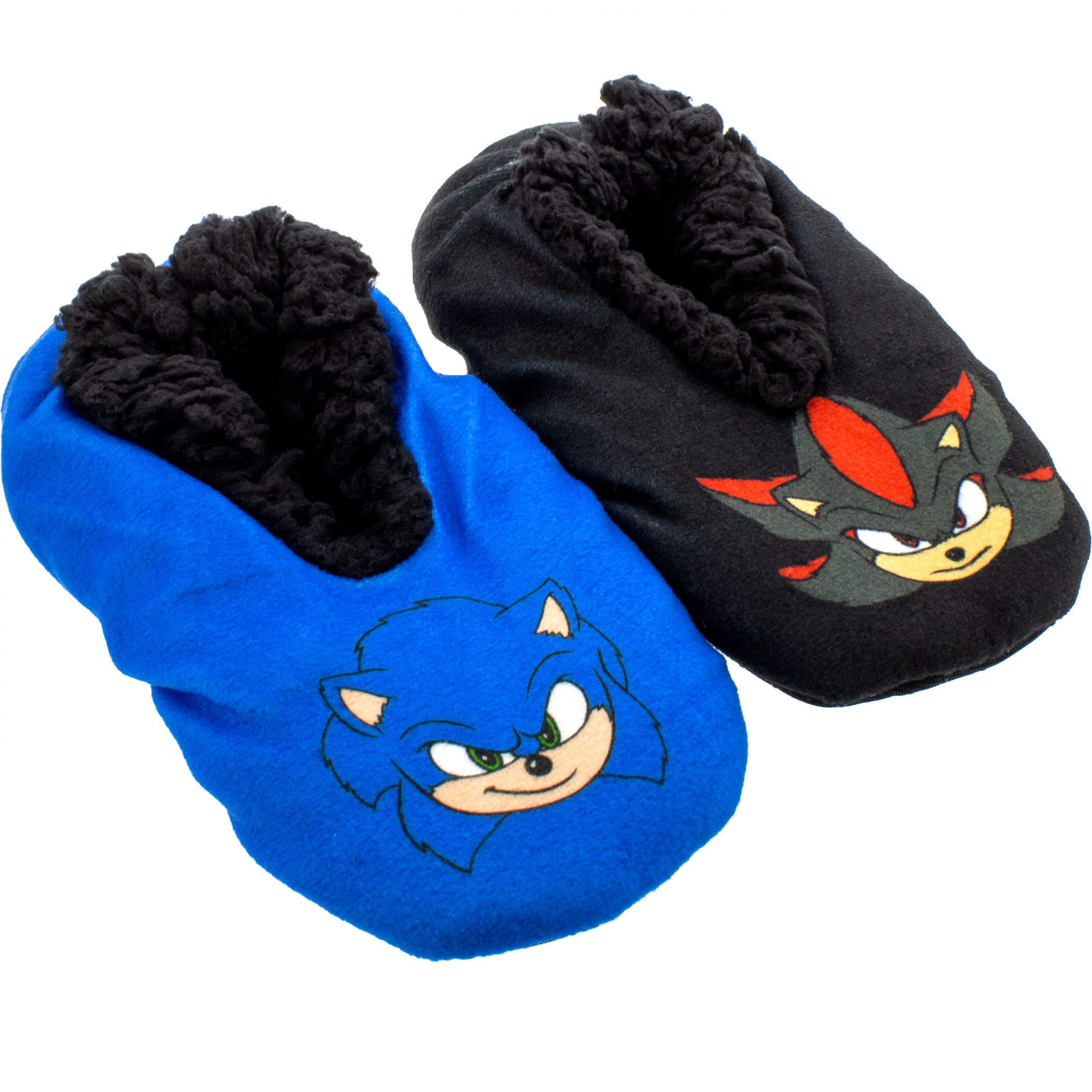 Sonic The Hedgehog and Shadow Fuzzy Babba Kid's Slippers, Multi-Color