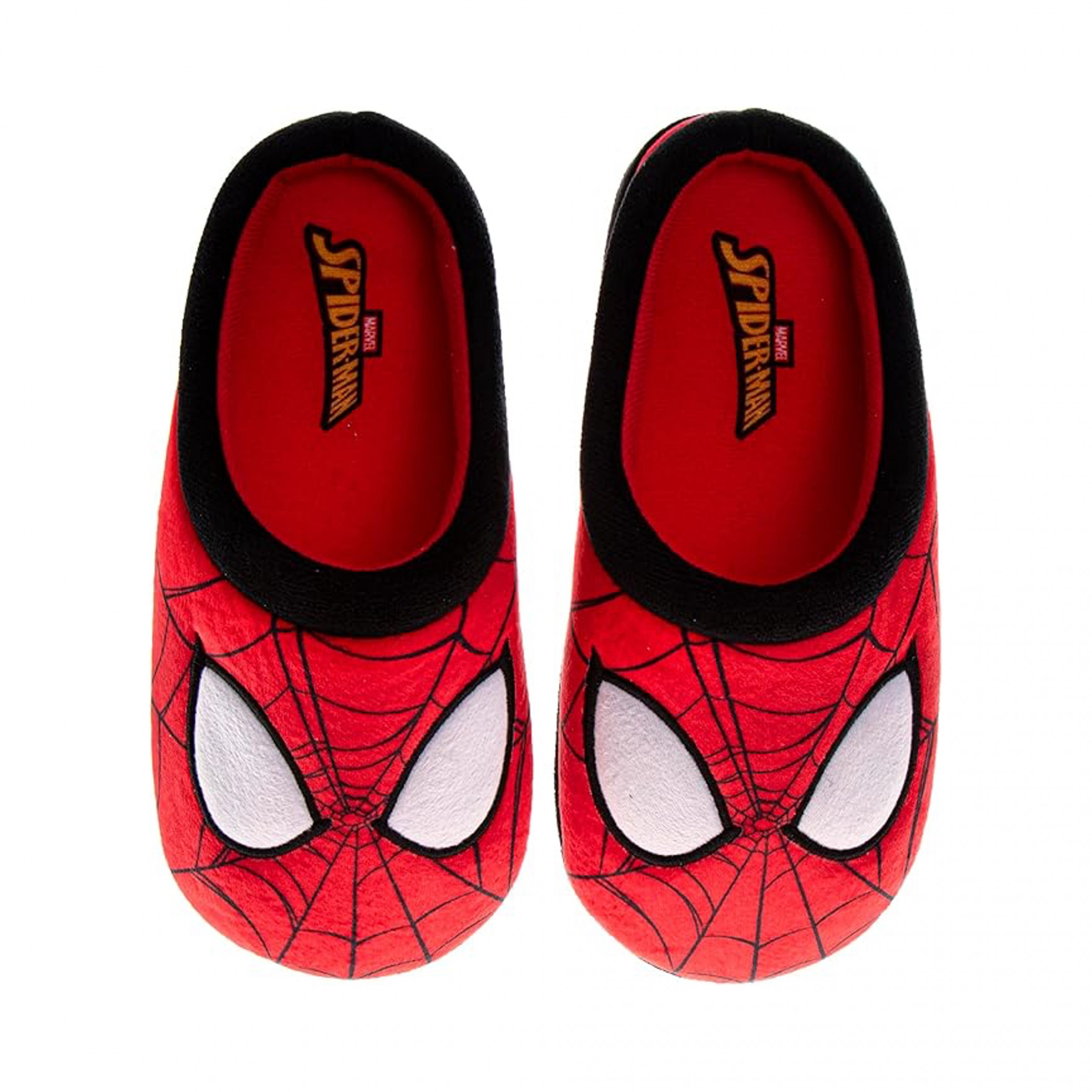 Spider-Man Cozy Plush Adult Slippers, Multi-Color
