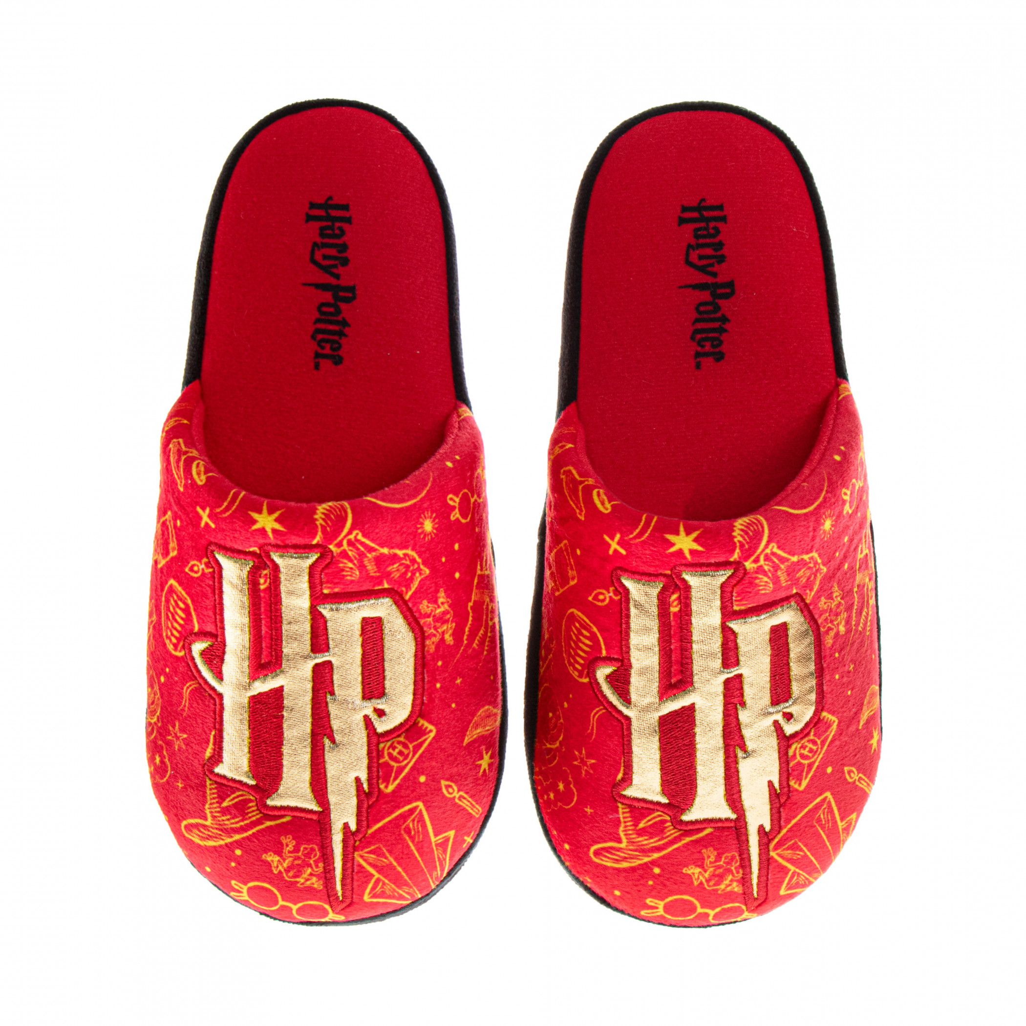 Harry Potter Magic Wizard Closed Toe Adult's Slippers, Red