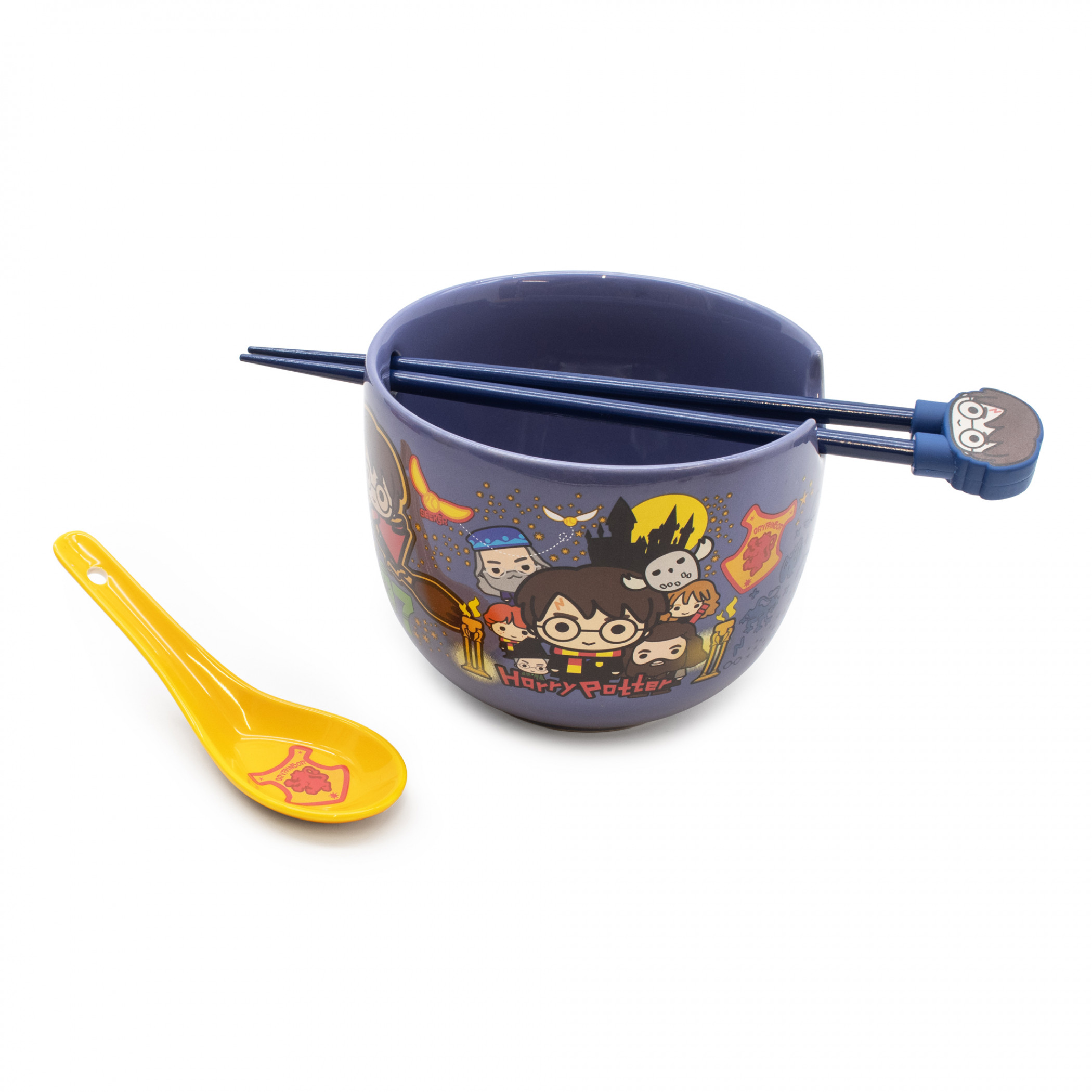 Harry Potter Chibi Mischief Ramen Bowl Bundle, Purple