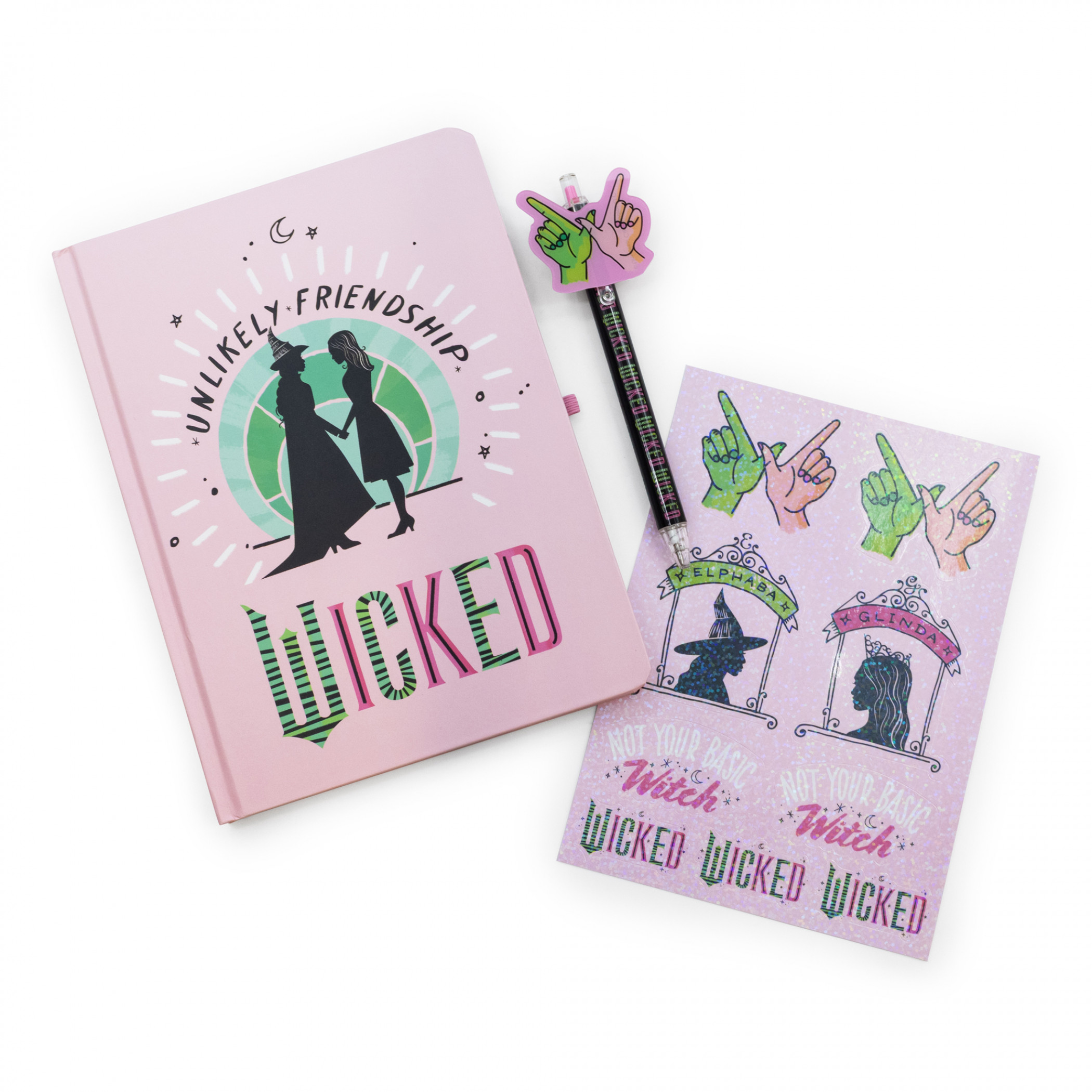 Wicked Glinda and Elphaba Stationary Bundle, Pink