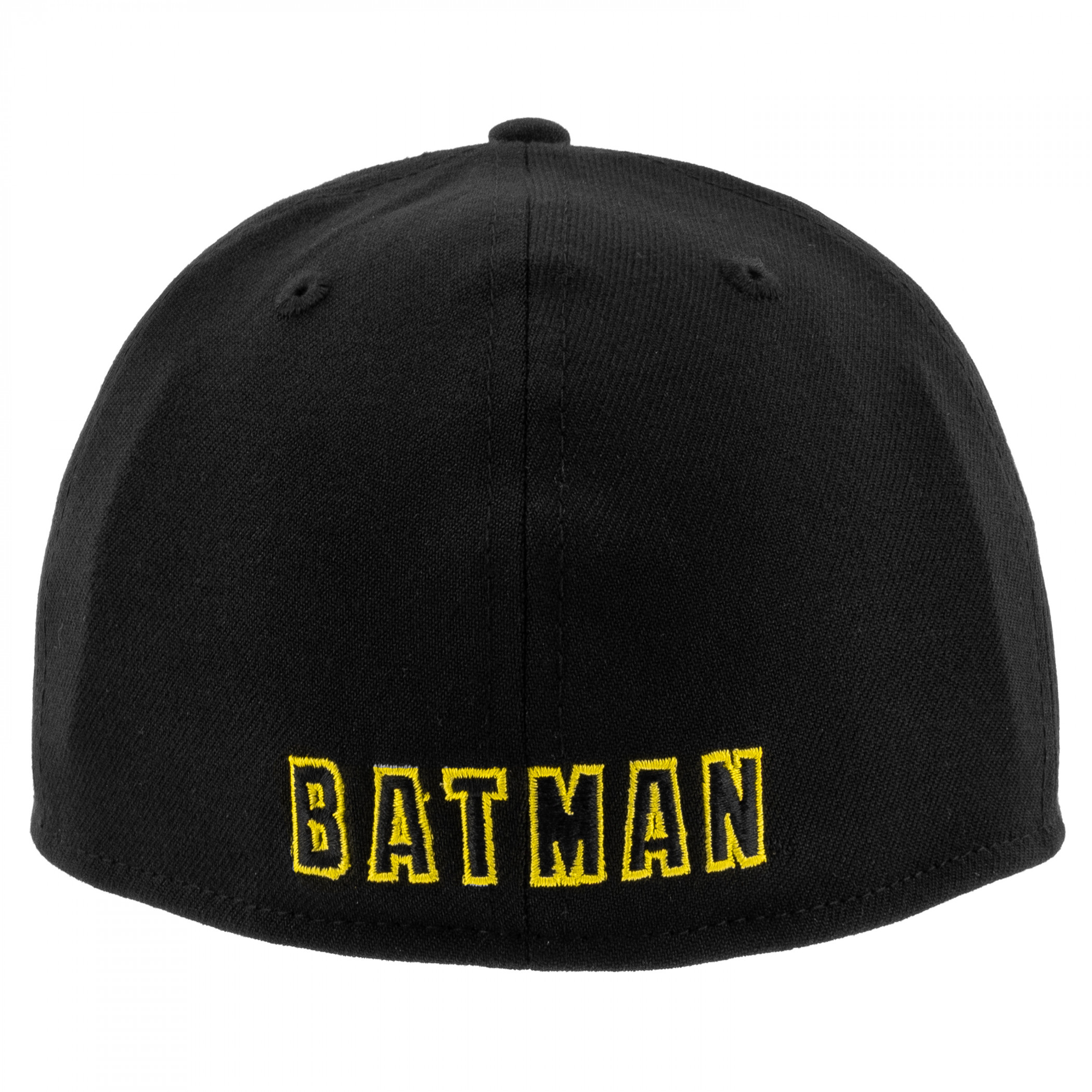 Batman 1989 Keaton Logo New Era 39Thirty Fitted Hat Black