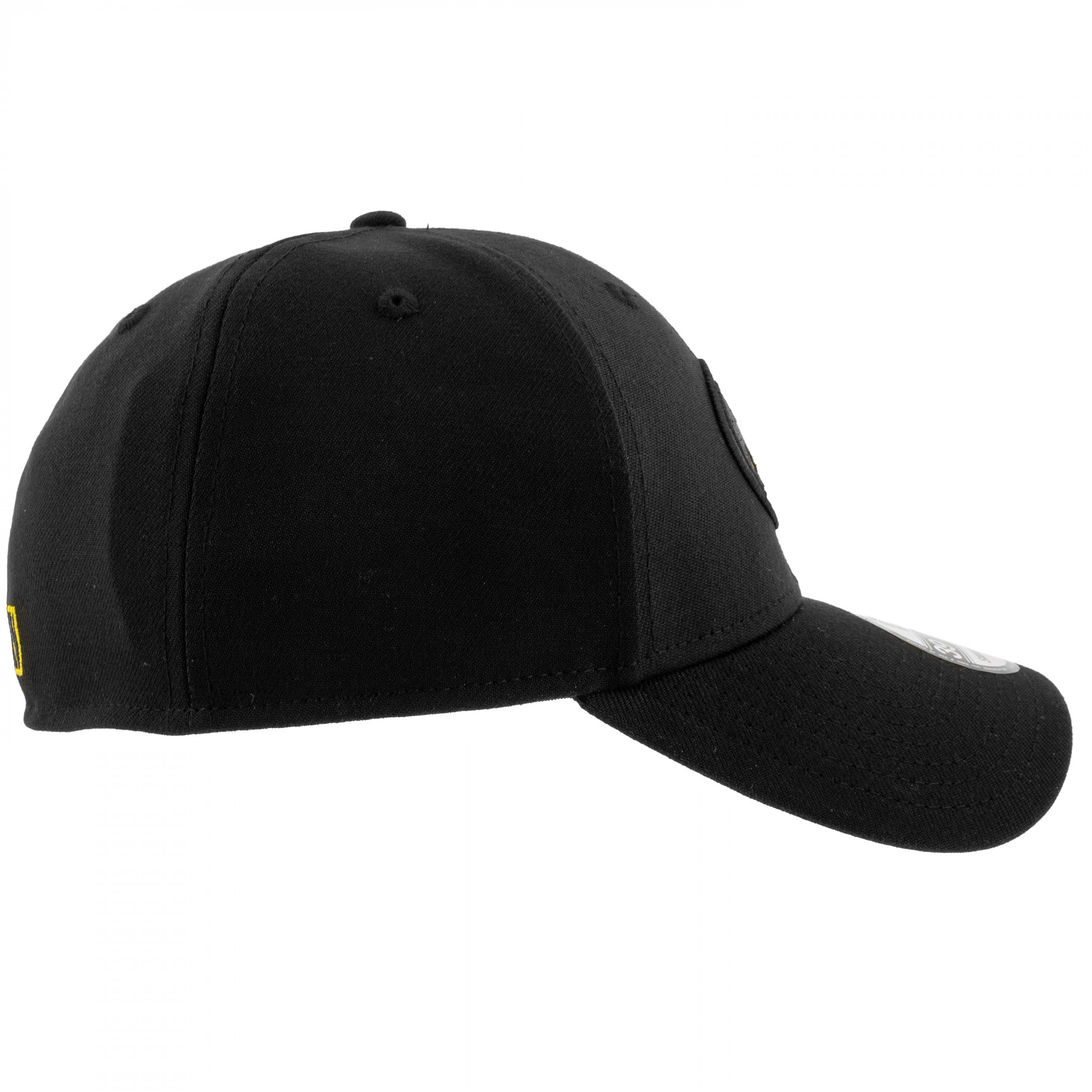 Batman 1989 Keaton Logo New Era 39Thirty Fitted Hat Black