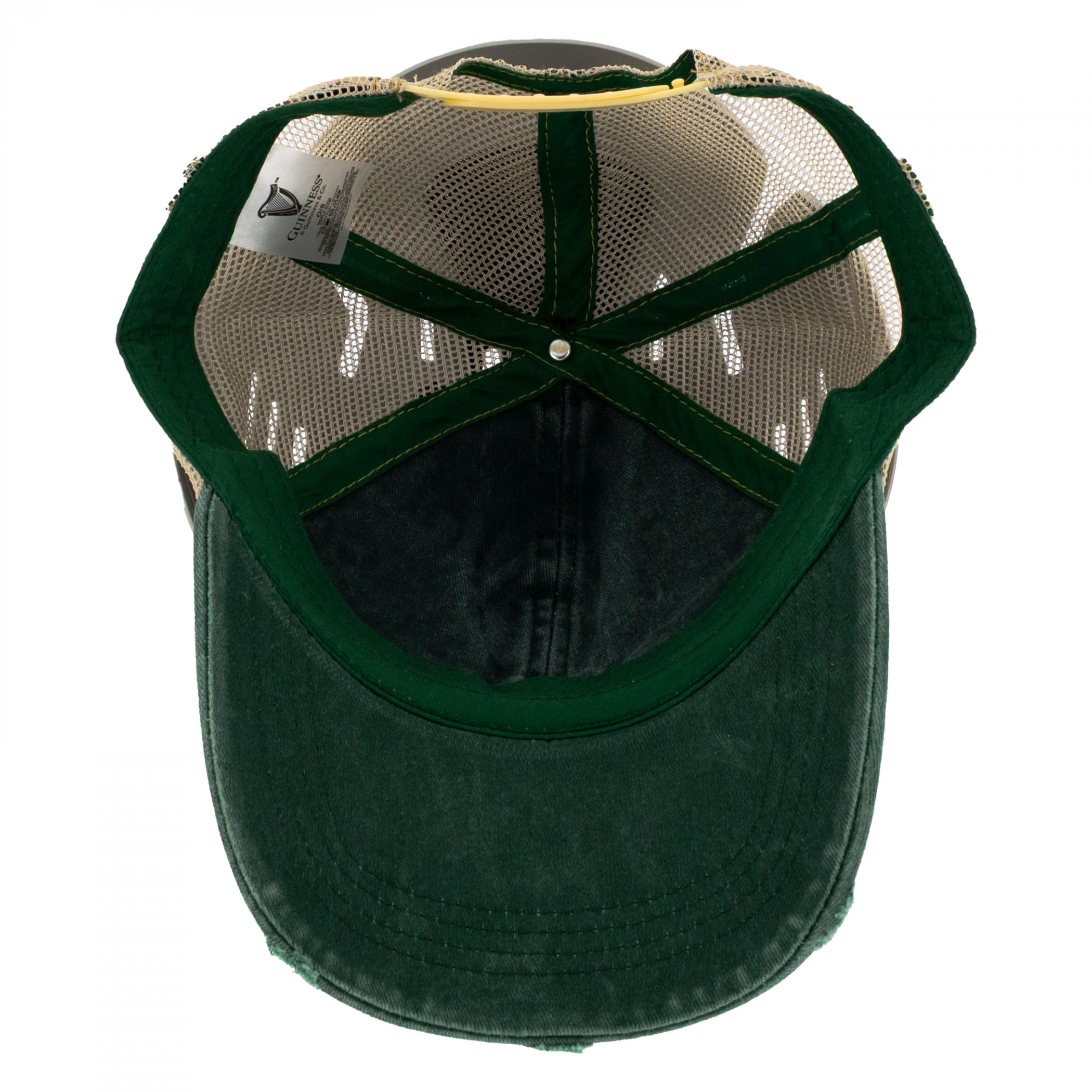Guinness Distressed Men's Green Trucker Hat