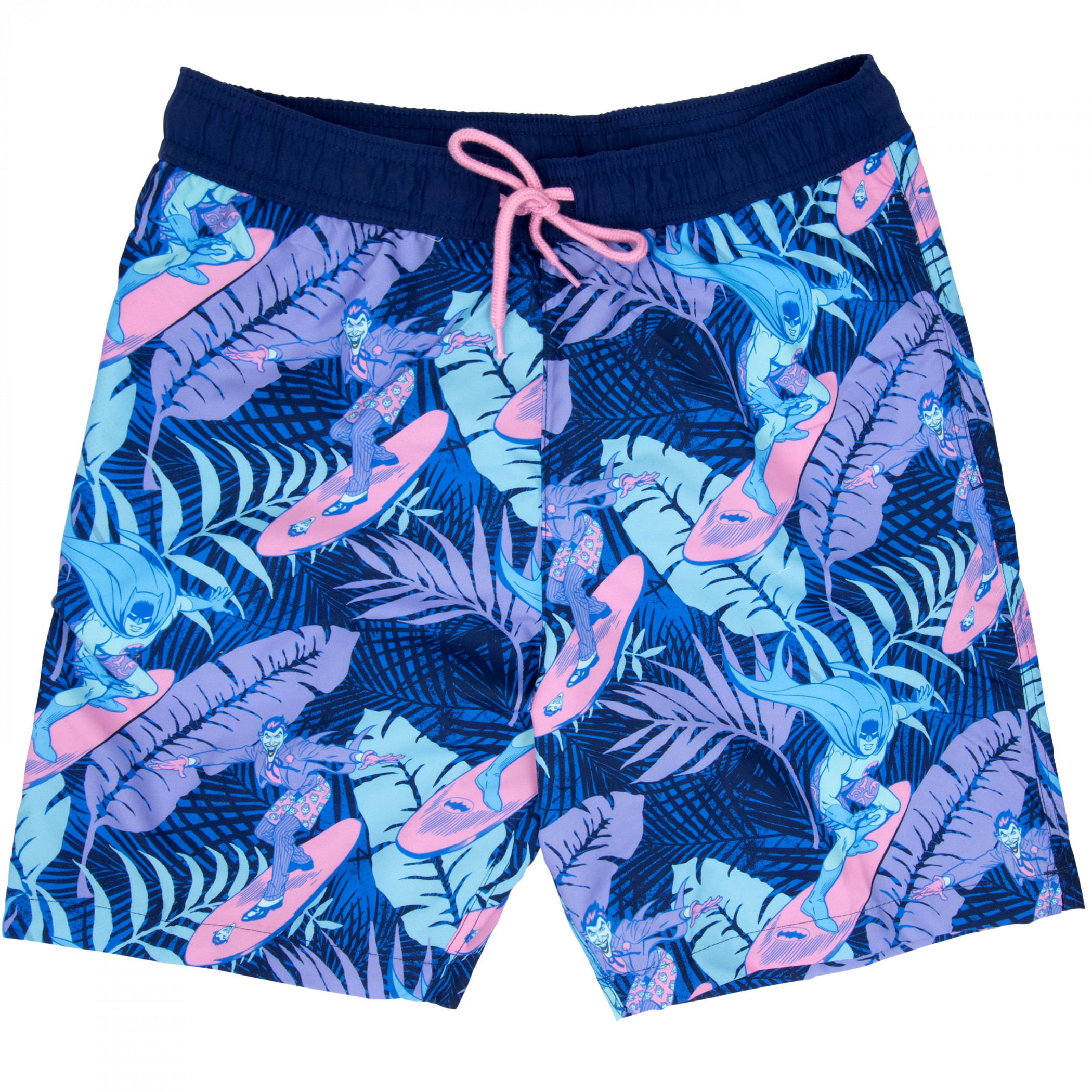 Batman Tropical Pattern Board Shorts, Blue
