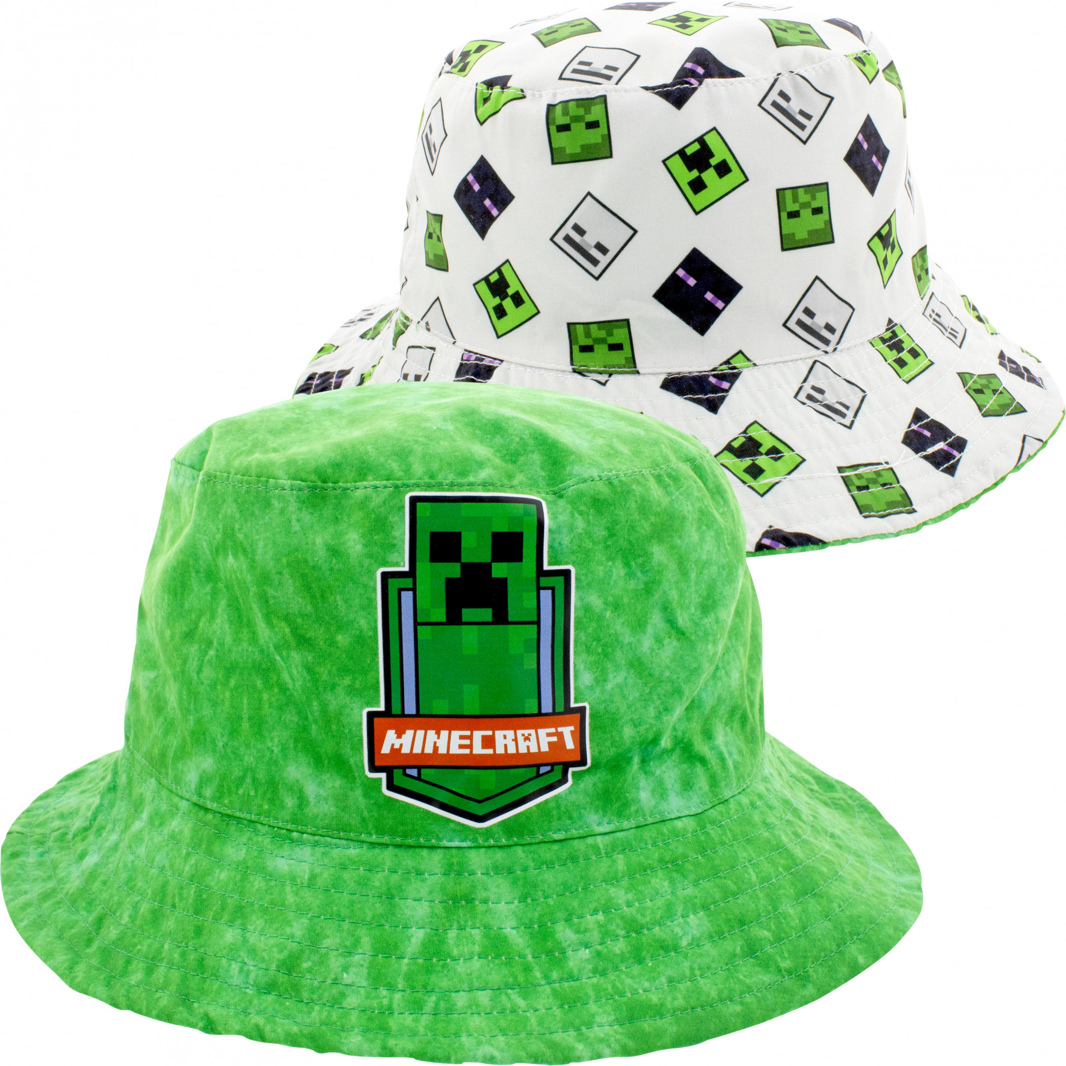 Minecraft Creepers and Mobs Reversible Bucket Hat, Multi-Color