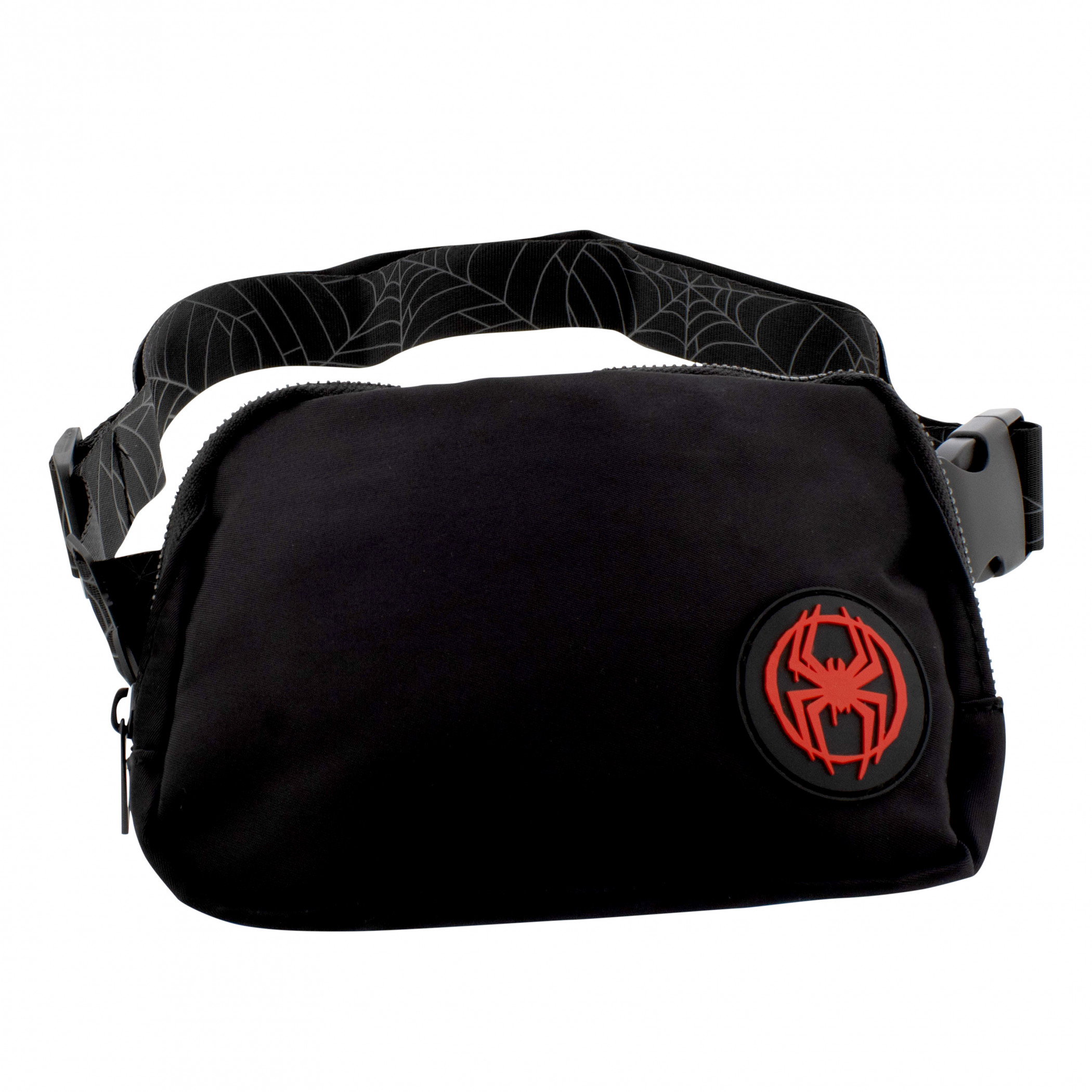 Miles Morales Logo and Webs Fanny Pack, Black