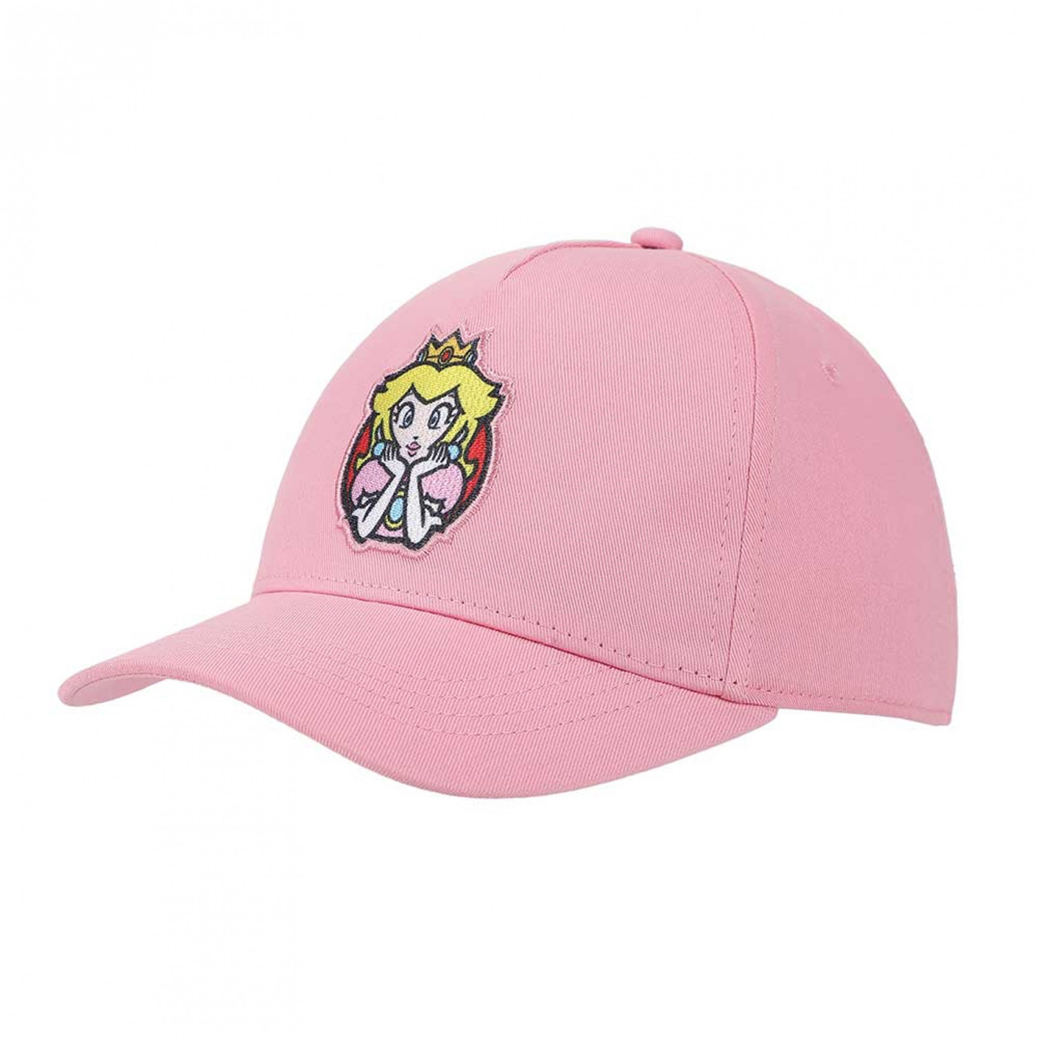Super Mario Bros. Princess Peach Logo Embroidered Hat, Pink