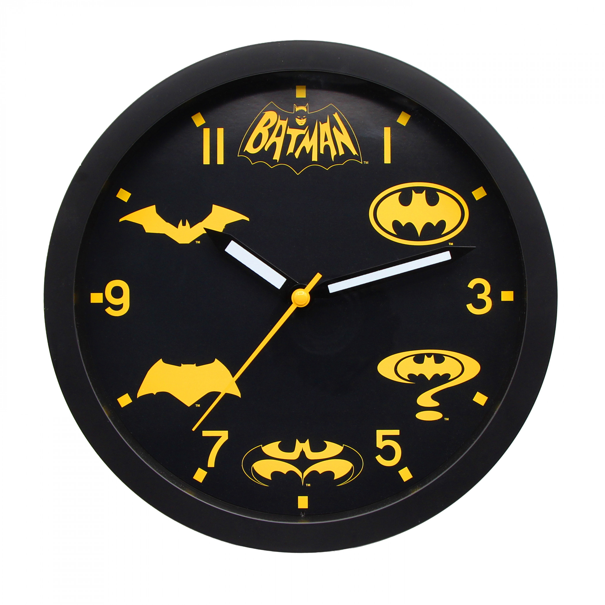 Batman Logos Through Time 10' Analog Wall Clock, Black