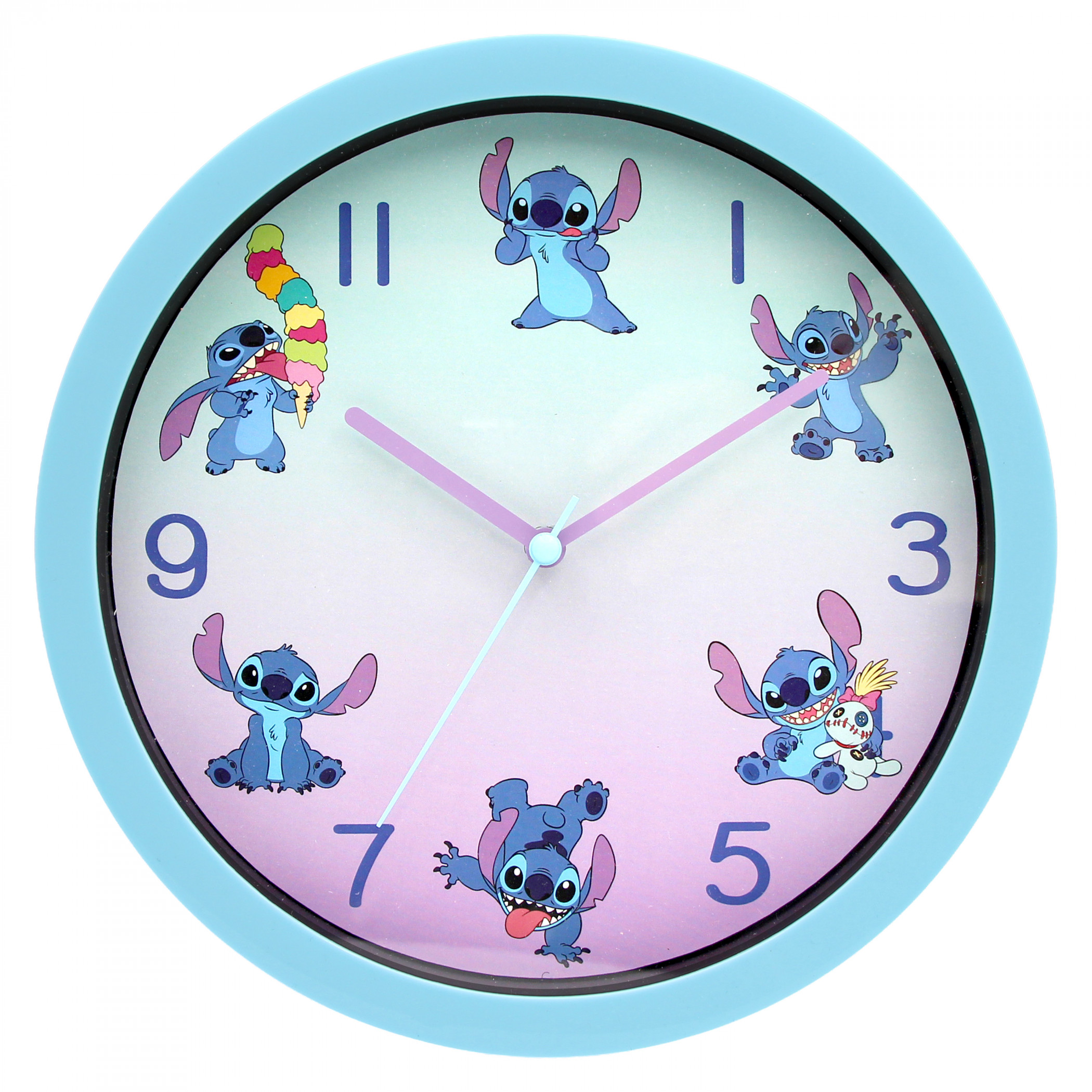 Lilo and Stitch Time for Posing 10' Analog Wall Clock, Blue