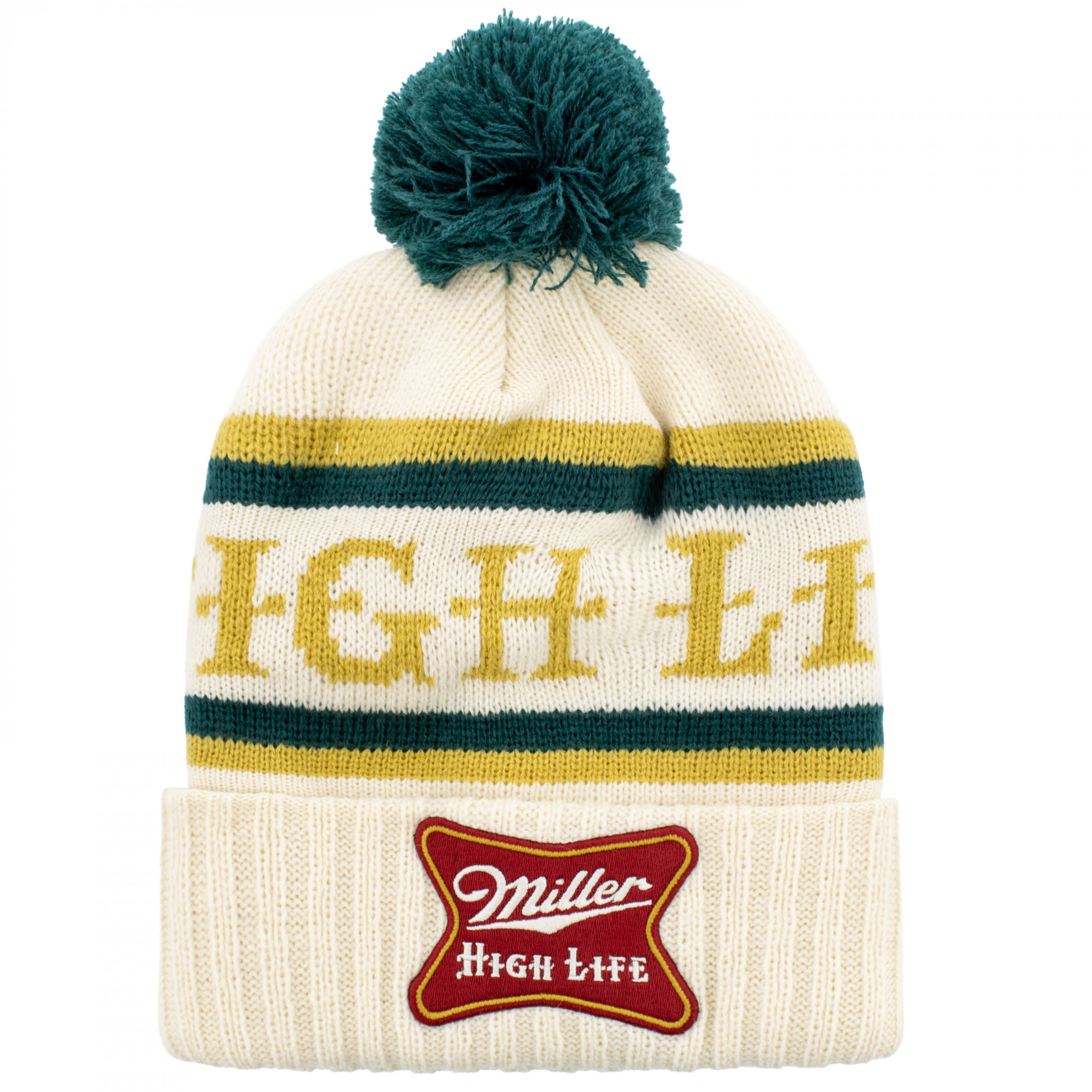 Miller High Life Cuffed Pom Beanie