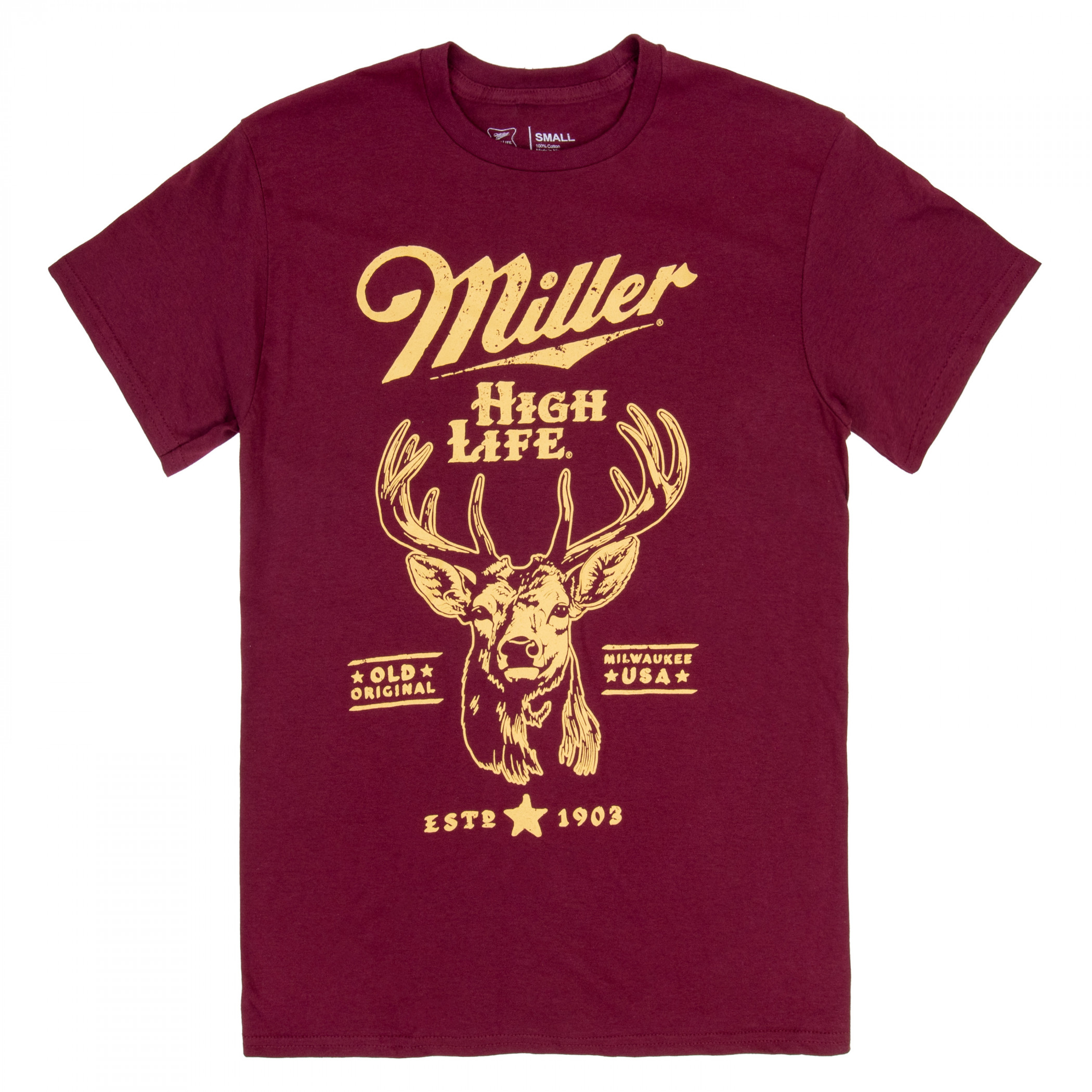 Miller High Life Vintage Deer Logo Red Colorway T-Shirt