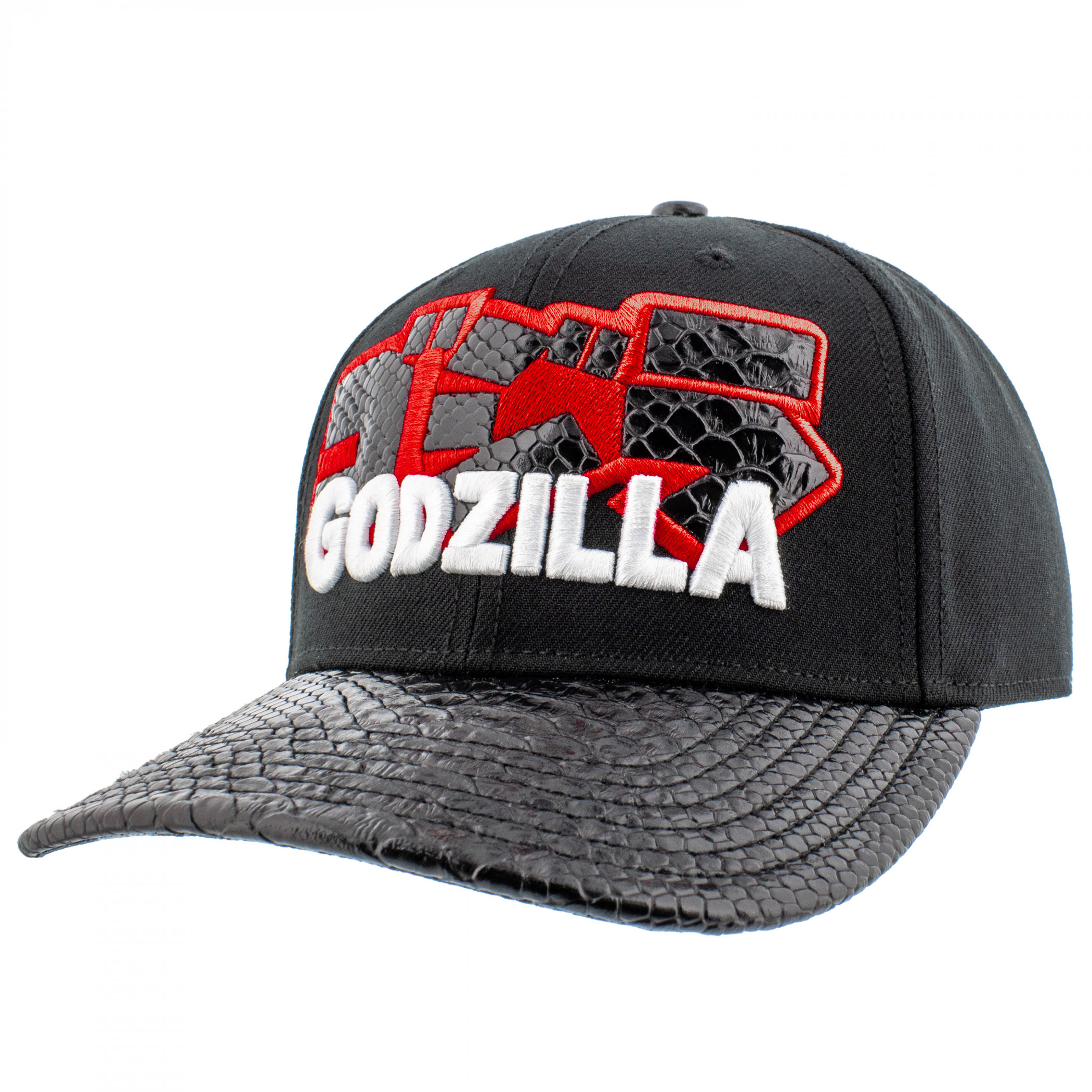 Godzilla Kanji Snapback Hat, Black
