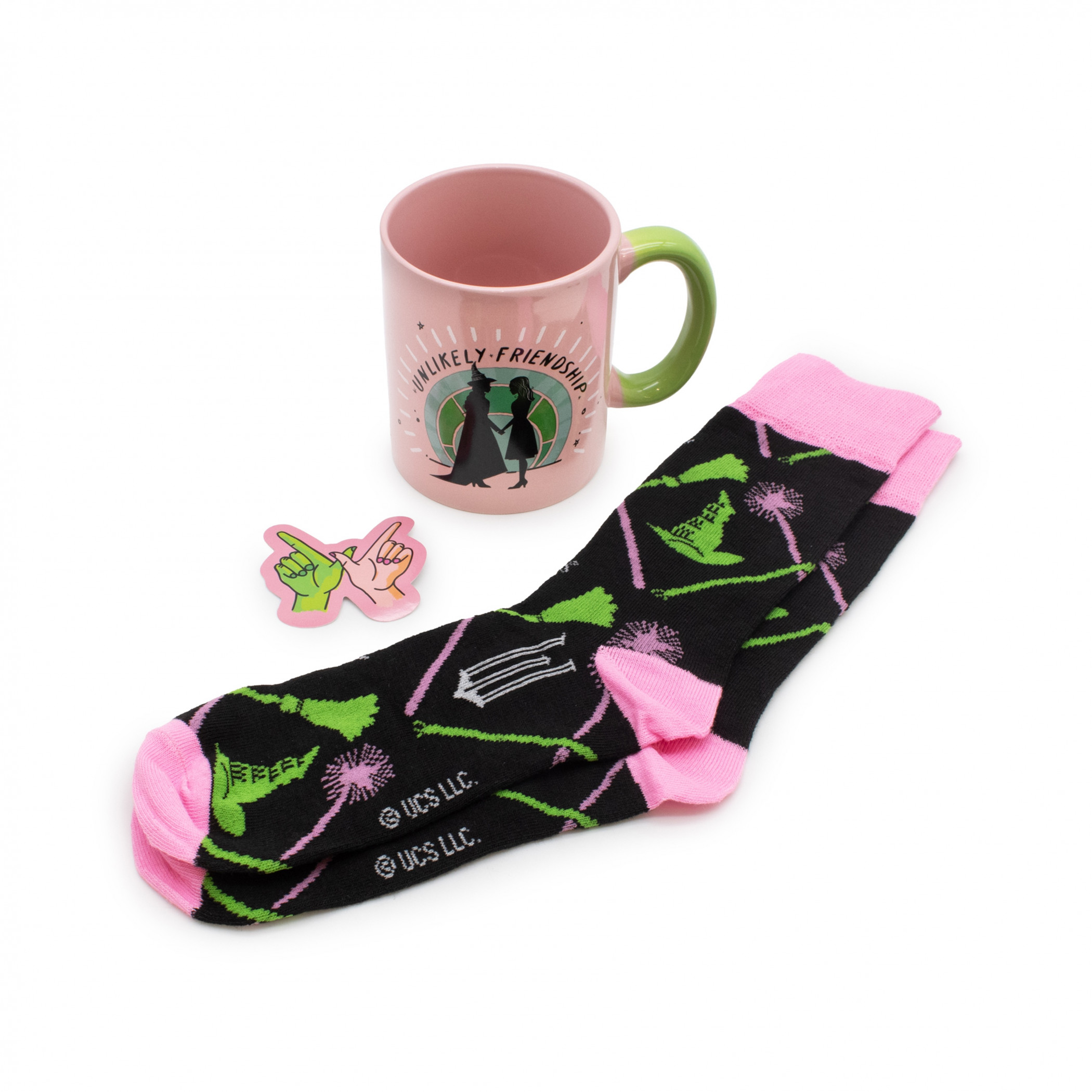 Wicked Mug Sock and Sticker Gift Set, Multi-Color
