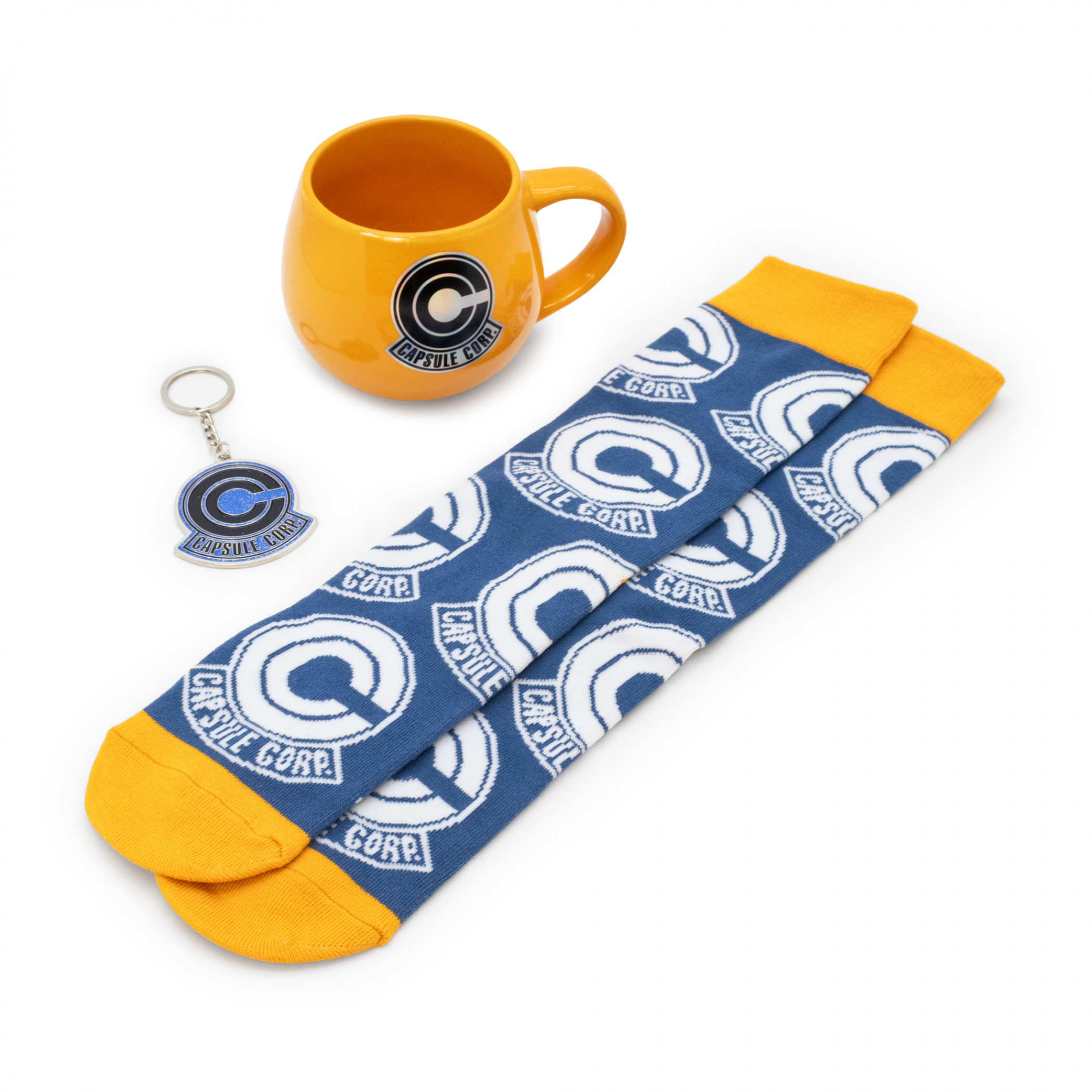 Dragon Ball Z Mug Sock and Key Chain Gift Set, Multi-Color