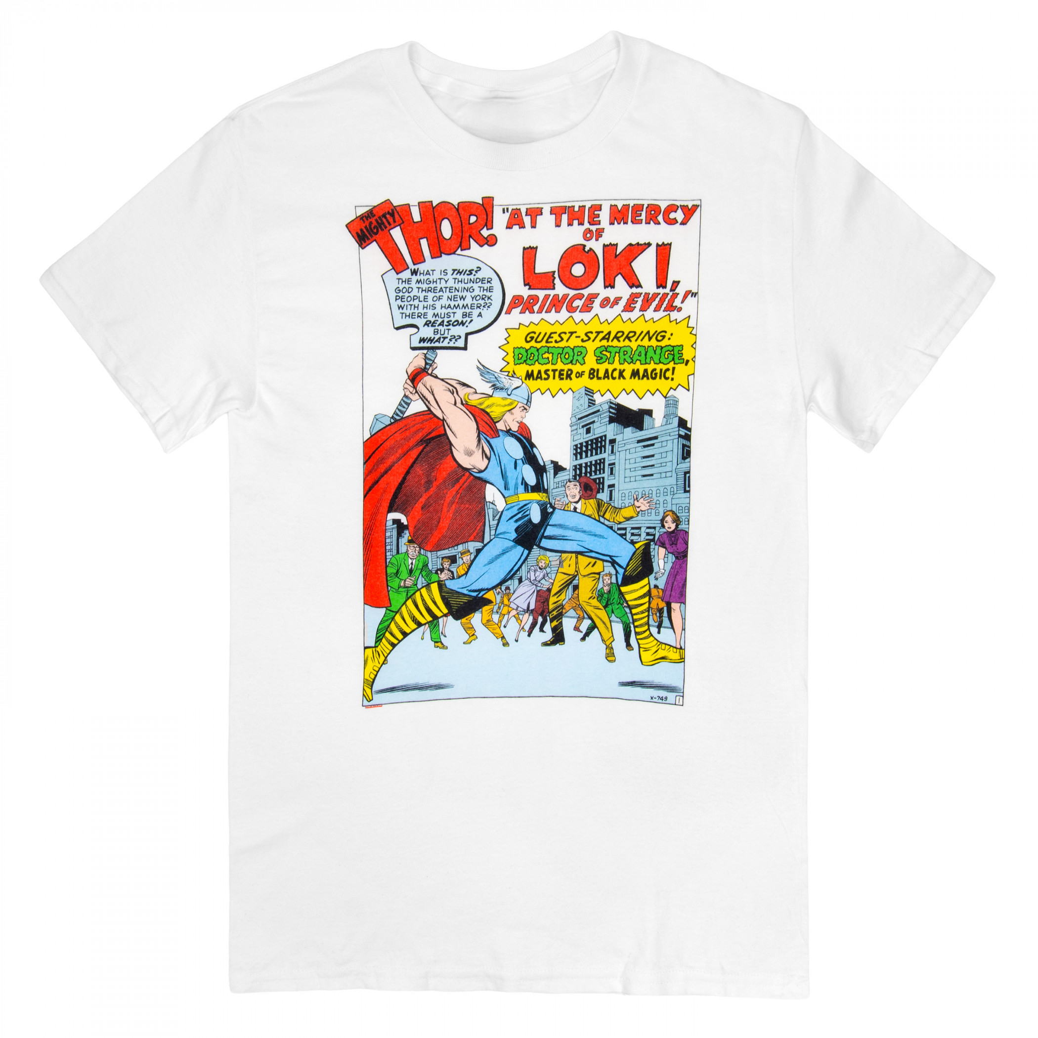 Thor at the Mercy of Loki Comic T-Shirt, White