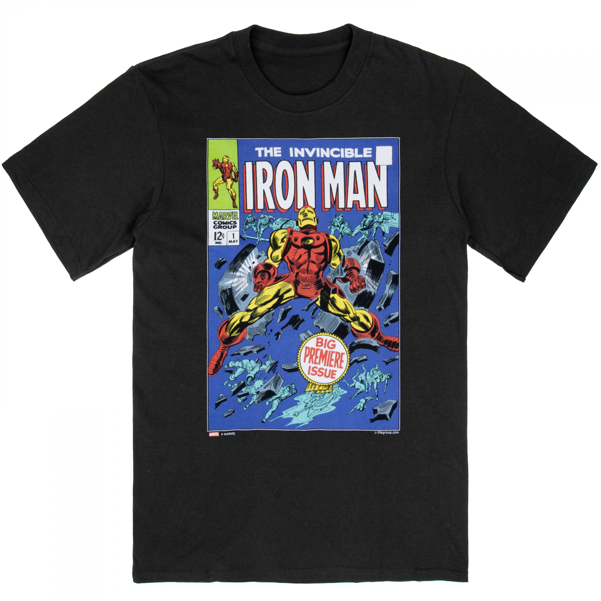 Iron Man Big Premiere Issue #1 Comic Book Cover T-Shirt, Black
