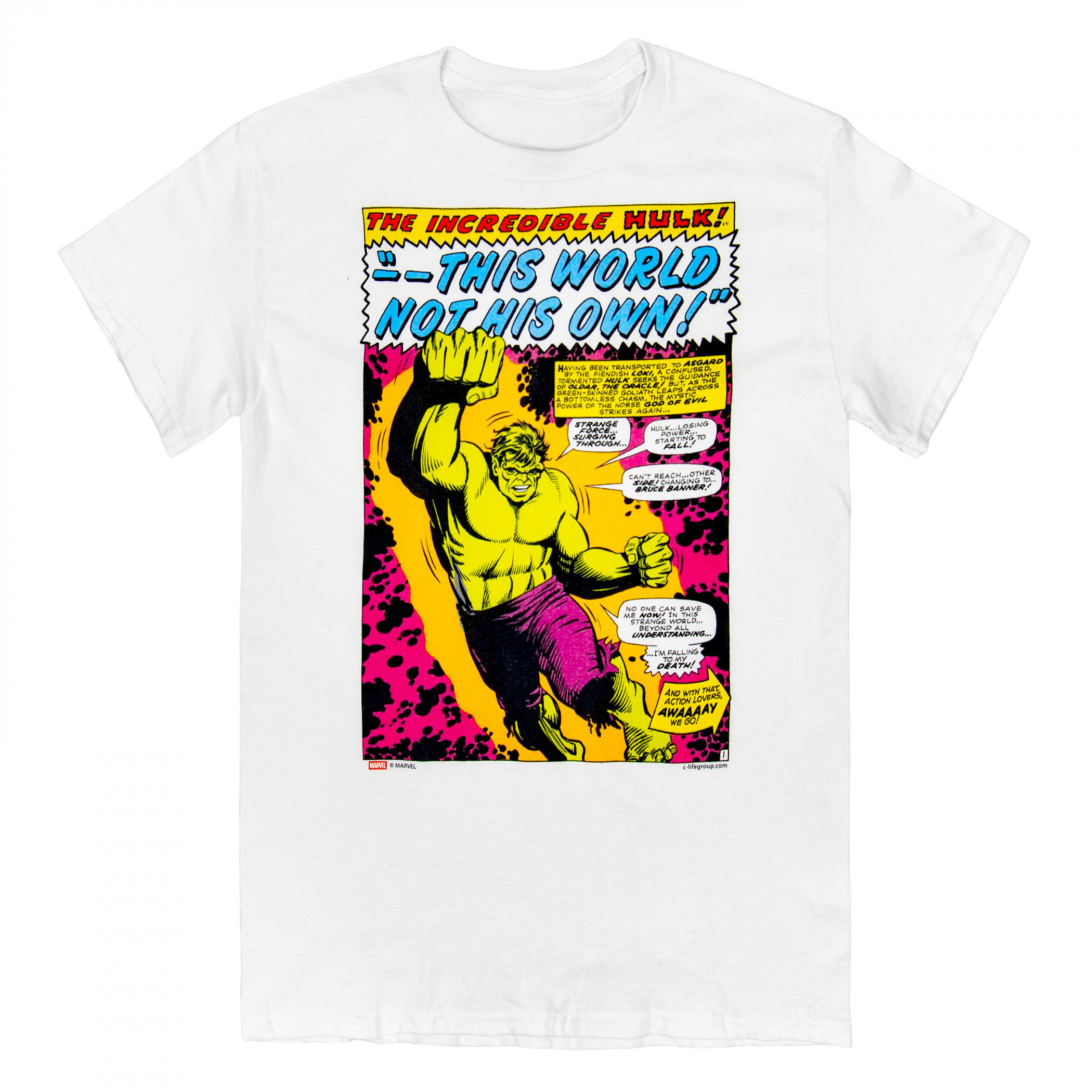 The Incredible Hulk - This World Not His Own Comic T-Shirt, White