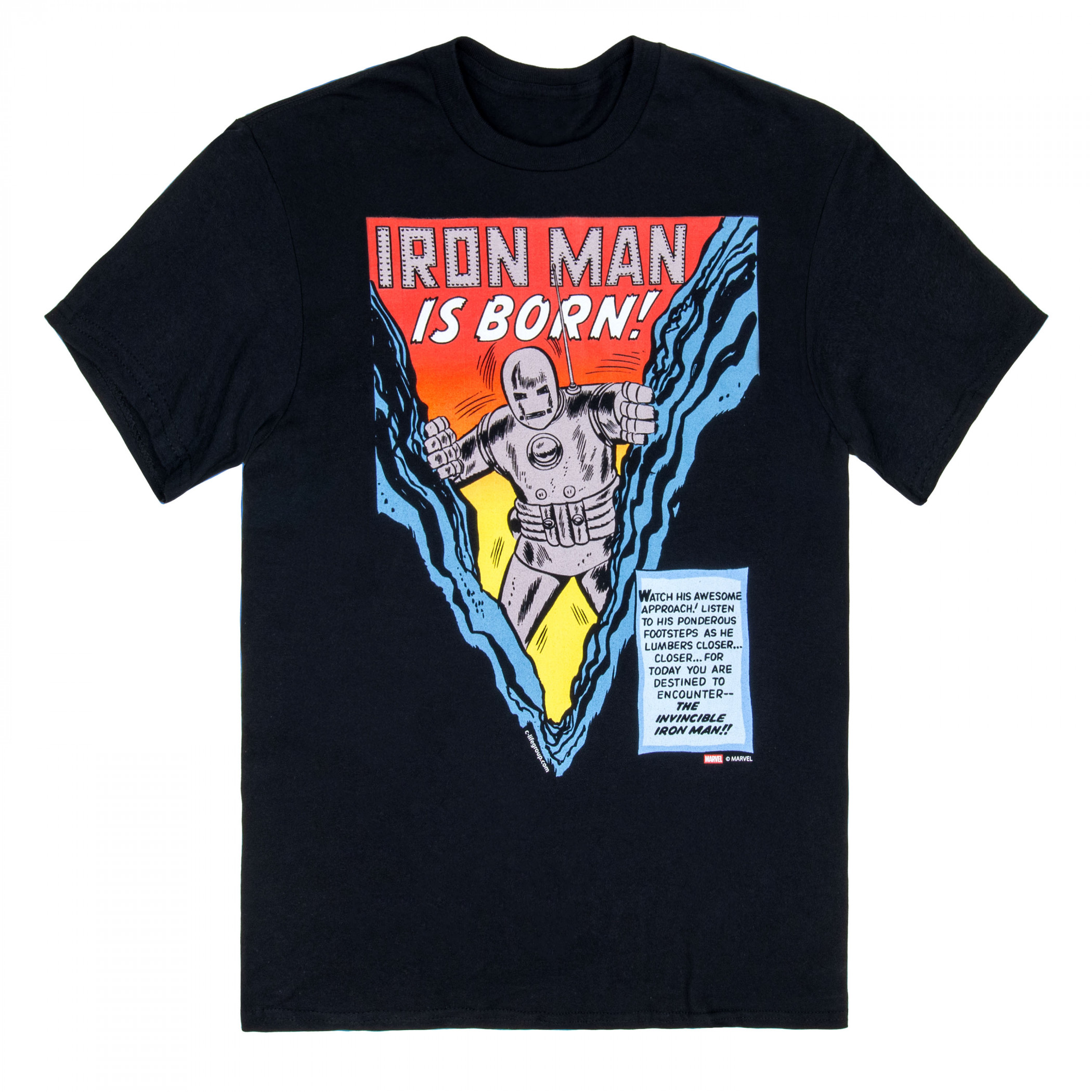 Iron Man is Born Comic T-Shirt, Black