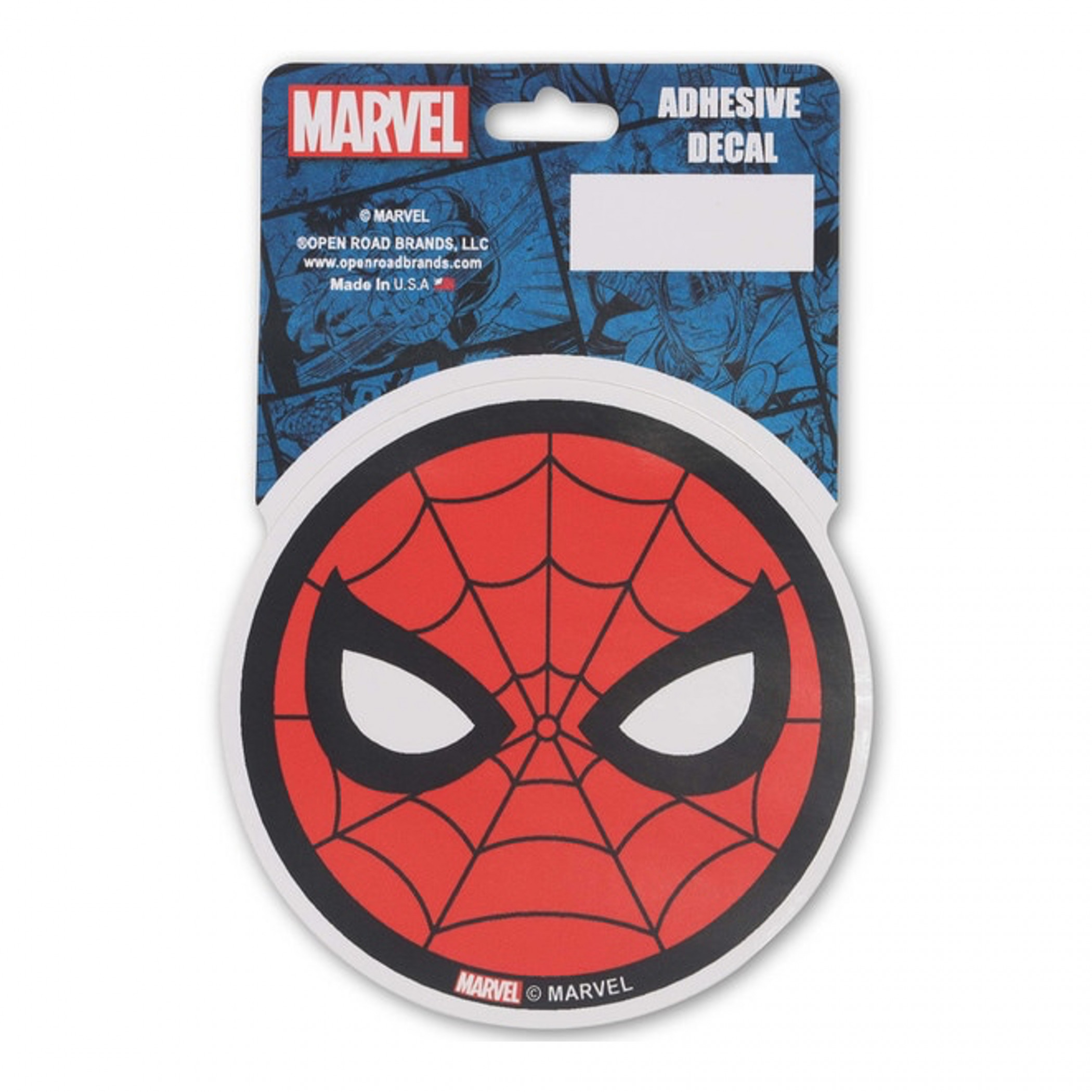 Spider-Man Round Face Adhesive Decal, Multi-Color