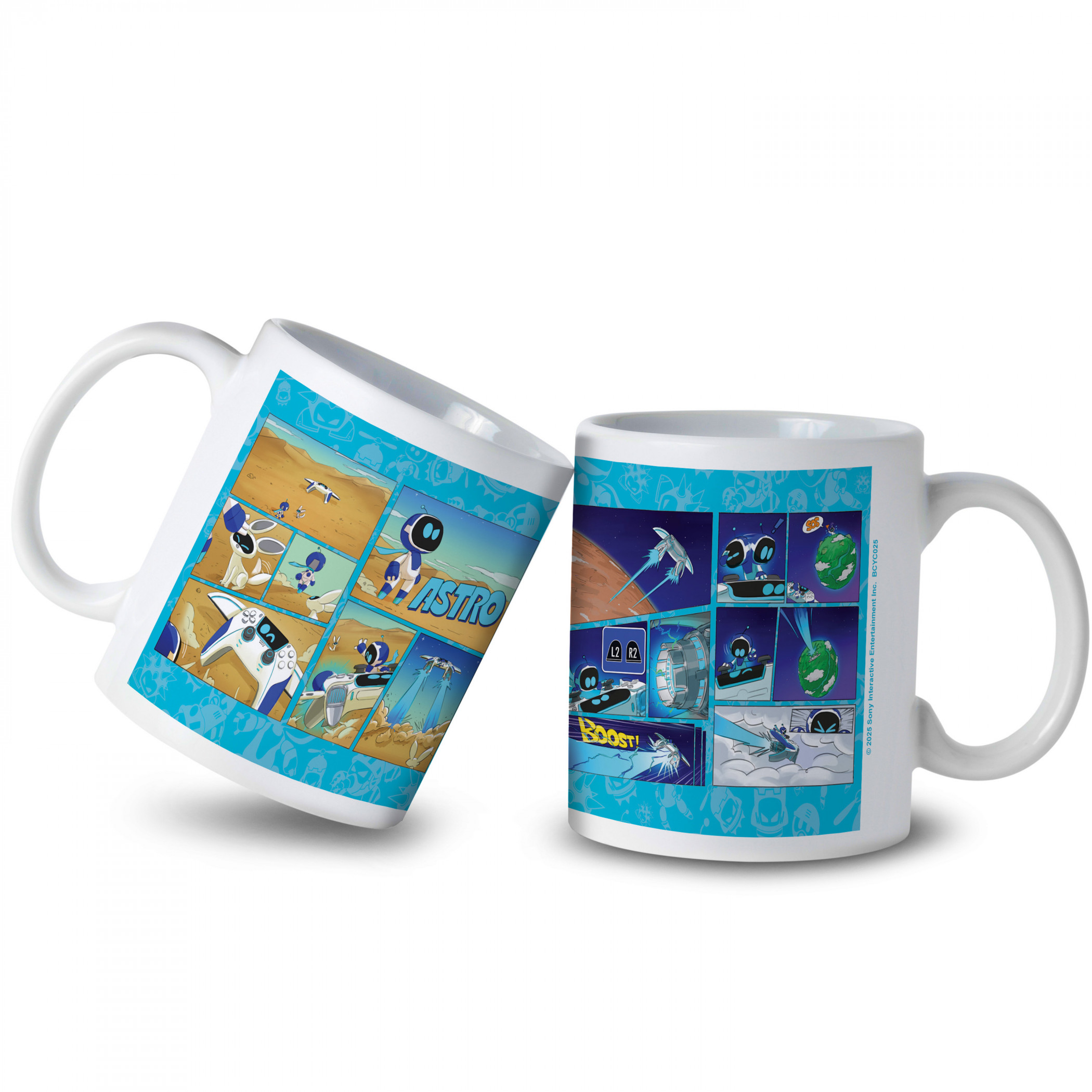 Playstation Astro Bot Comic Strip 11 oz. Ceramic Mug, Multi-Color