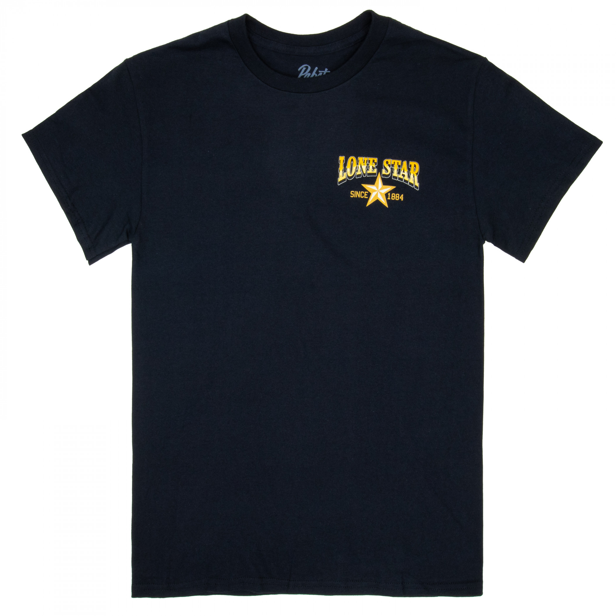 Lone Star Beer Blazing Saddles Black Front and Back Print T-Shirt