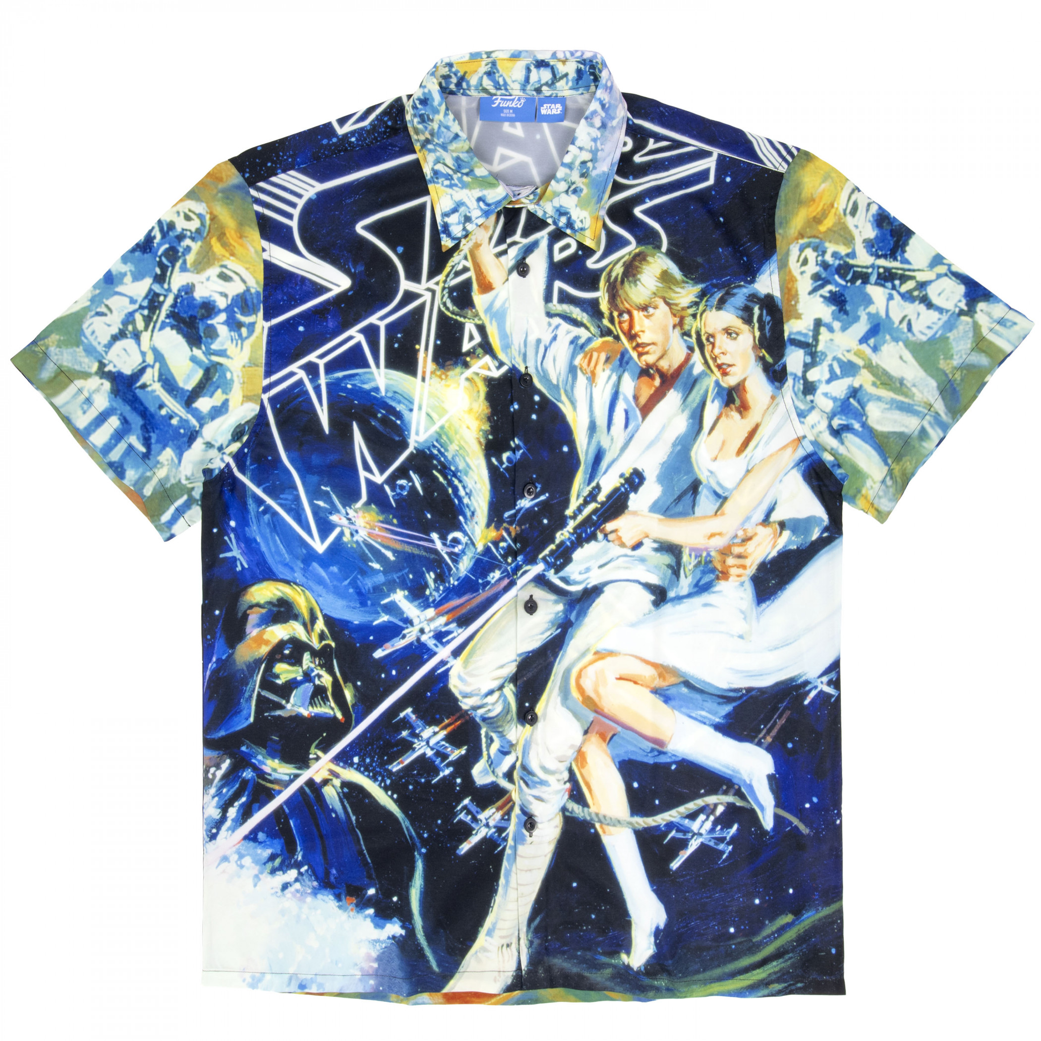 Star Wars Luke & Leia Camp Shirt By Funko, Multi-Color