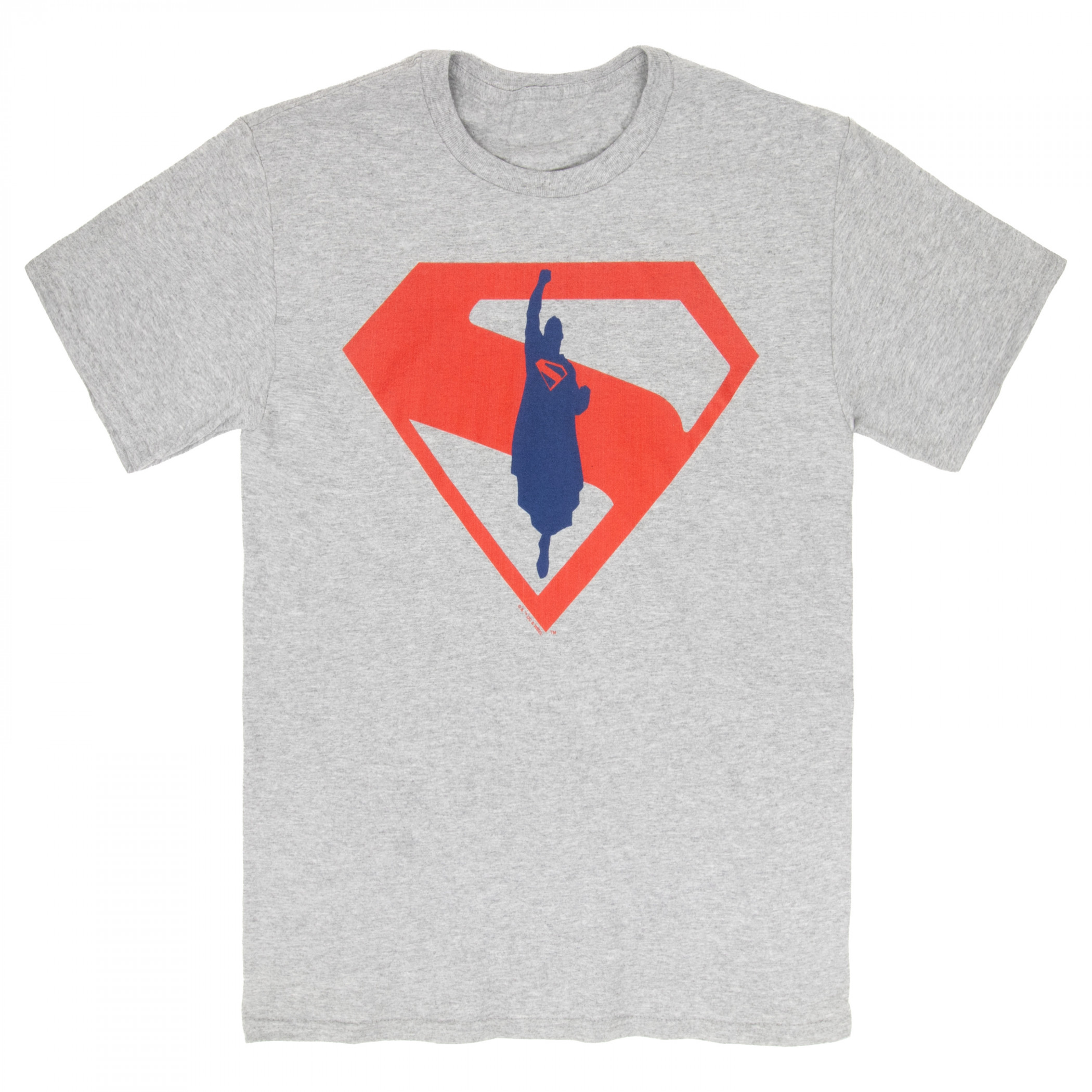 Superman James Gunn Soaring Logo T-Shirt, Grey