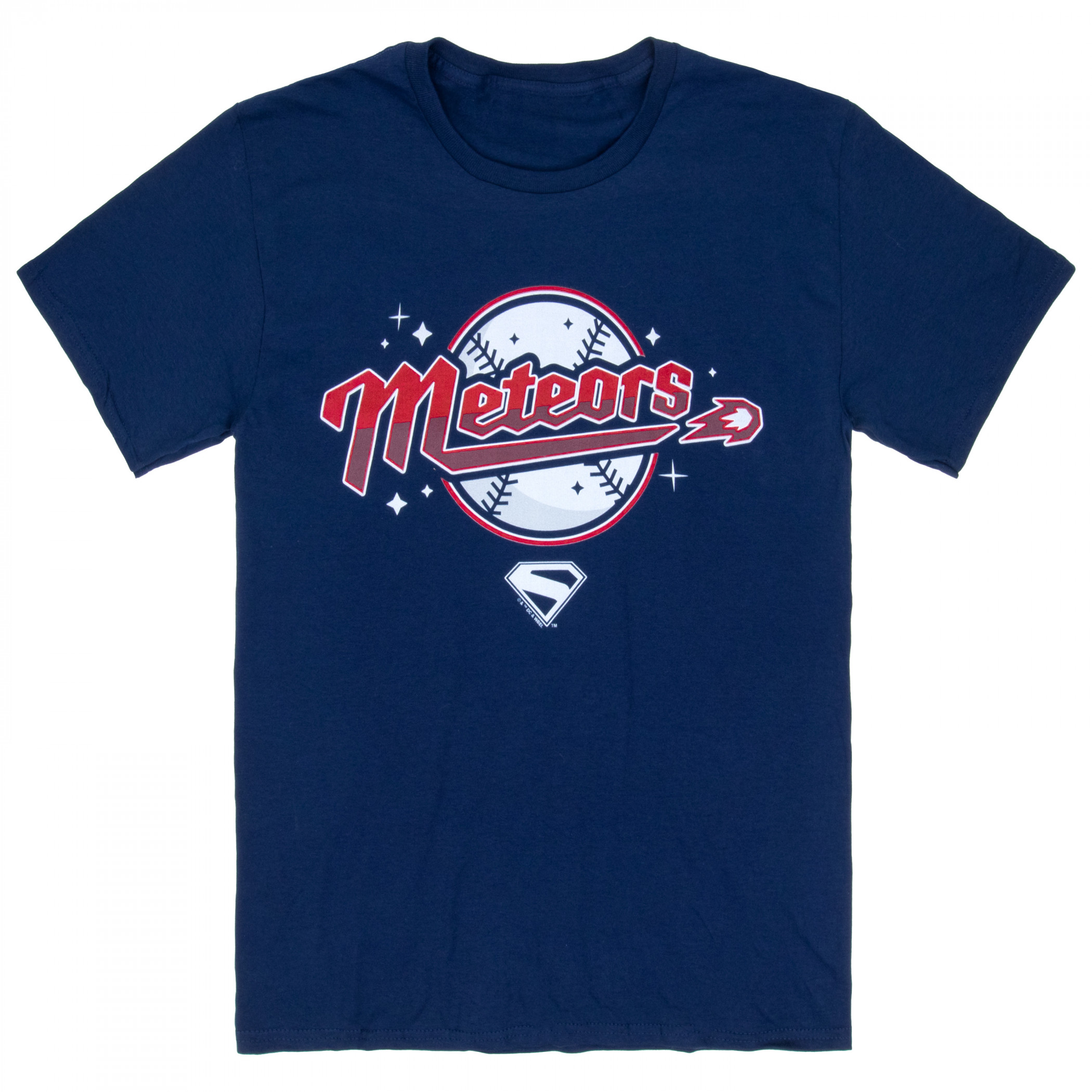 Superman James Gunn Meteors Baseball Logo T-Shirt, Blue