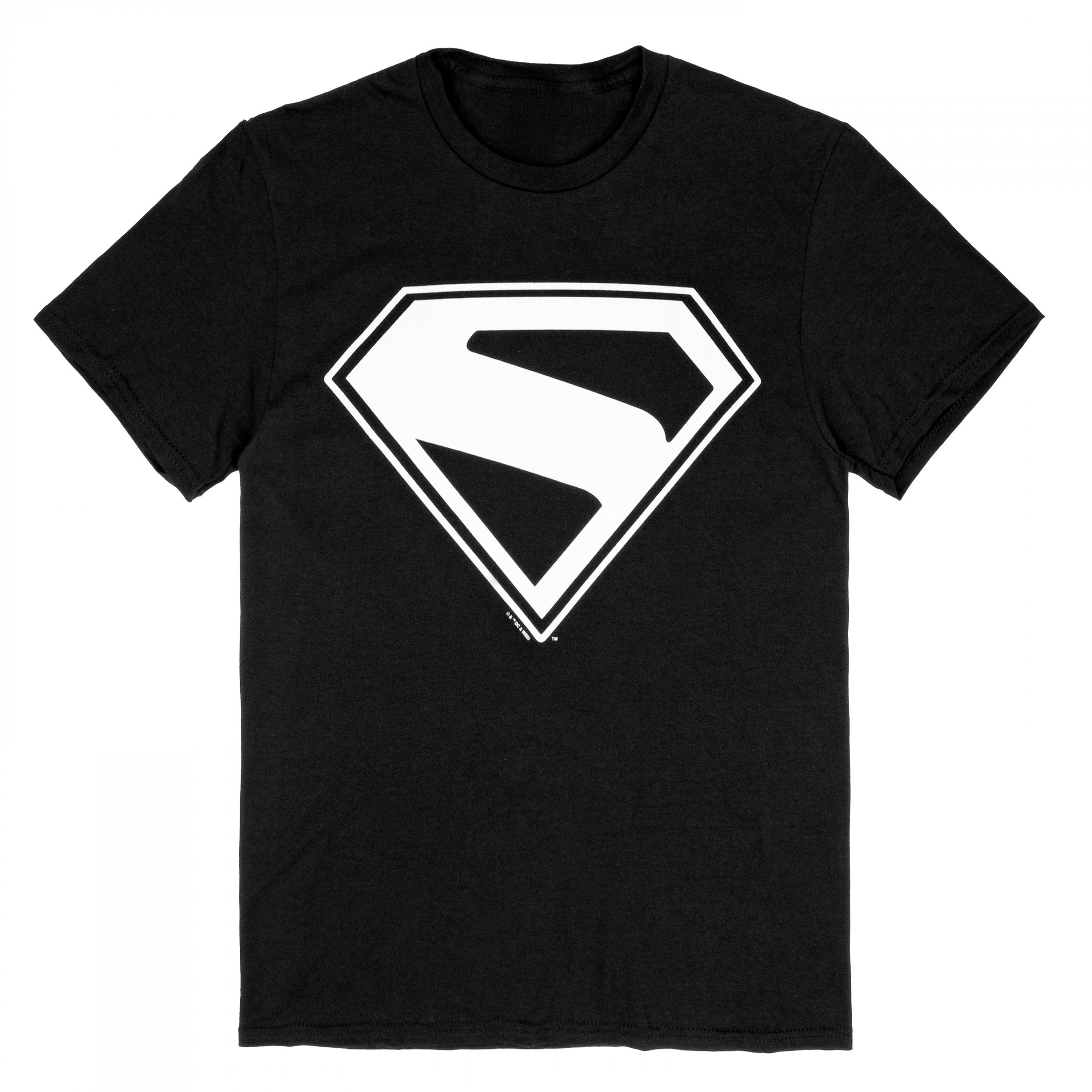 Superman James Gunn Black and White Logo T-Shirt, Black