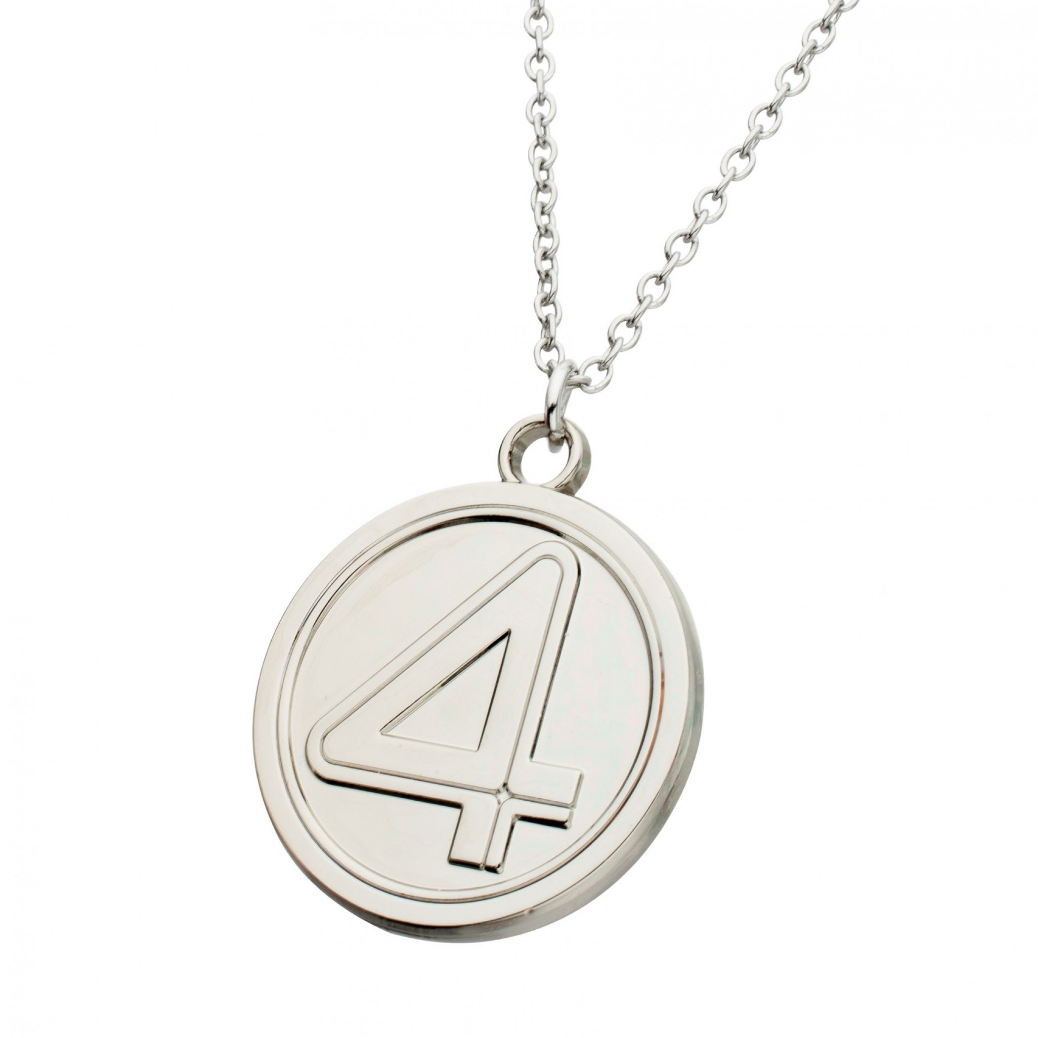 Fantastic Four Movie Logo Necklace, Silver