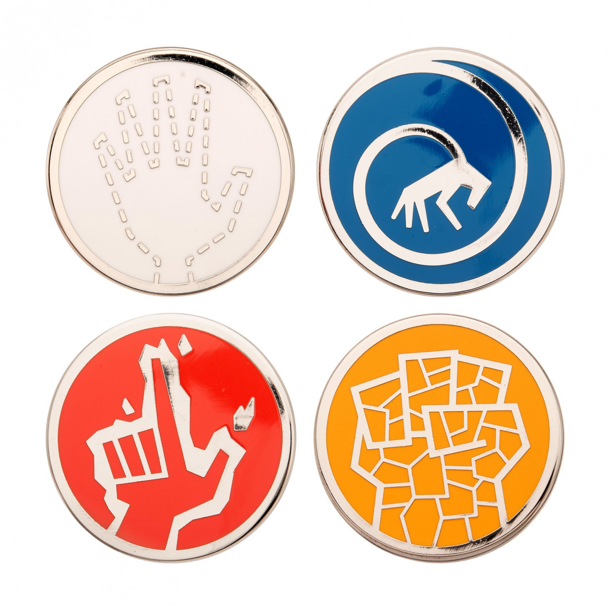 Fantastic Four Movie Symbols Enamel Pin Set, Multi-Color
