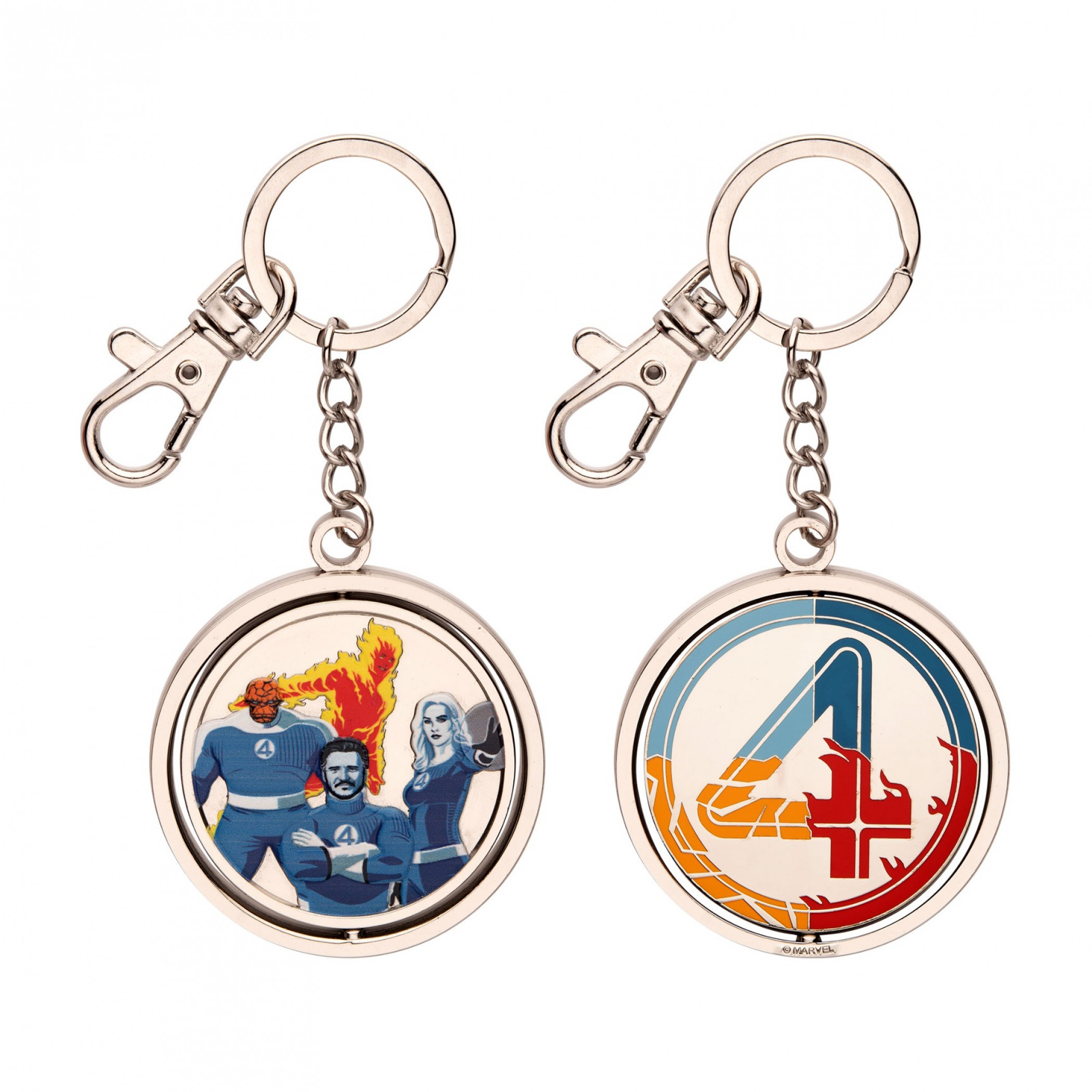 Fantastic Four Movie Spinning Keychain, Multi-Color