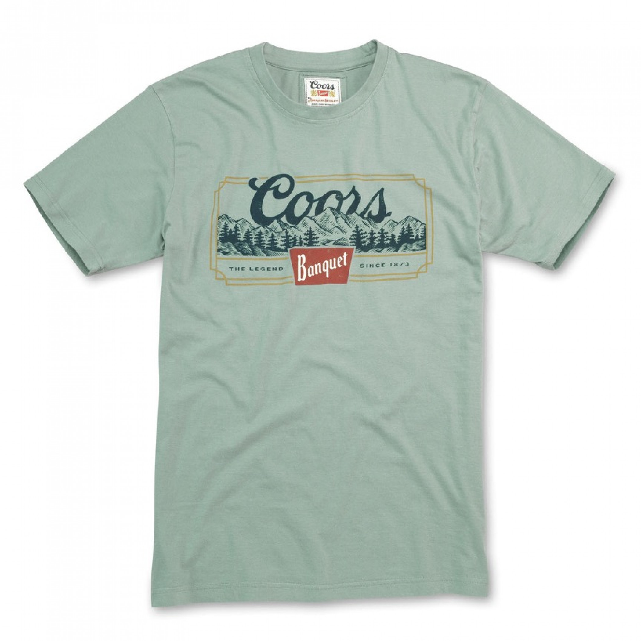 Coors Banquet Mountains Legend Since 1873 Brass Tacks T-Shirt