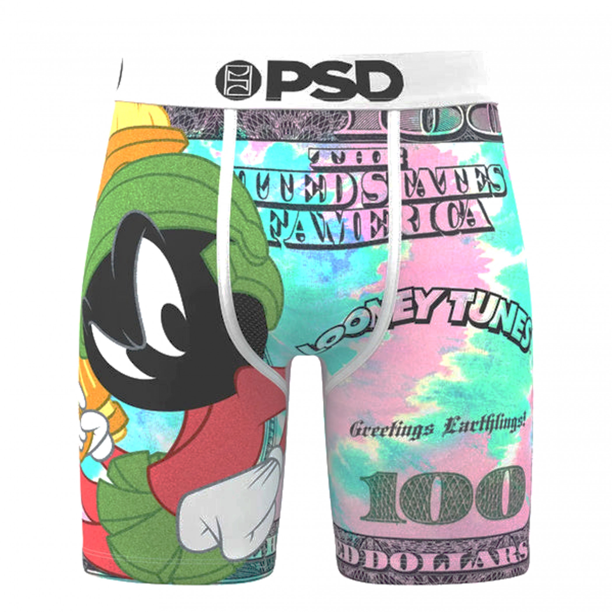 Marvin the Martian 100 PSD Boxer Briefs, Multi-Color