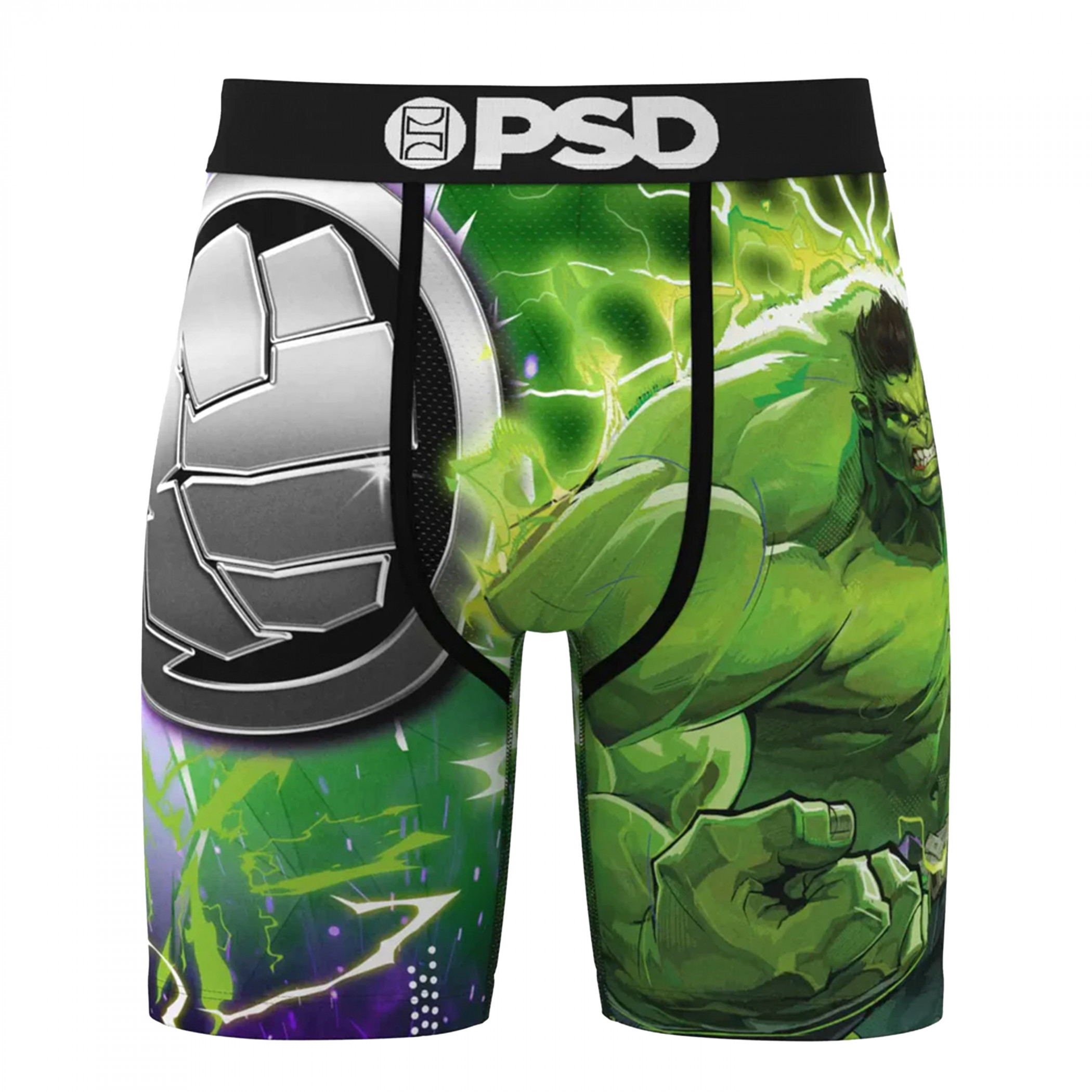Incredible Hulk Silver PSD Boxer Briefs, Multi-Color