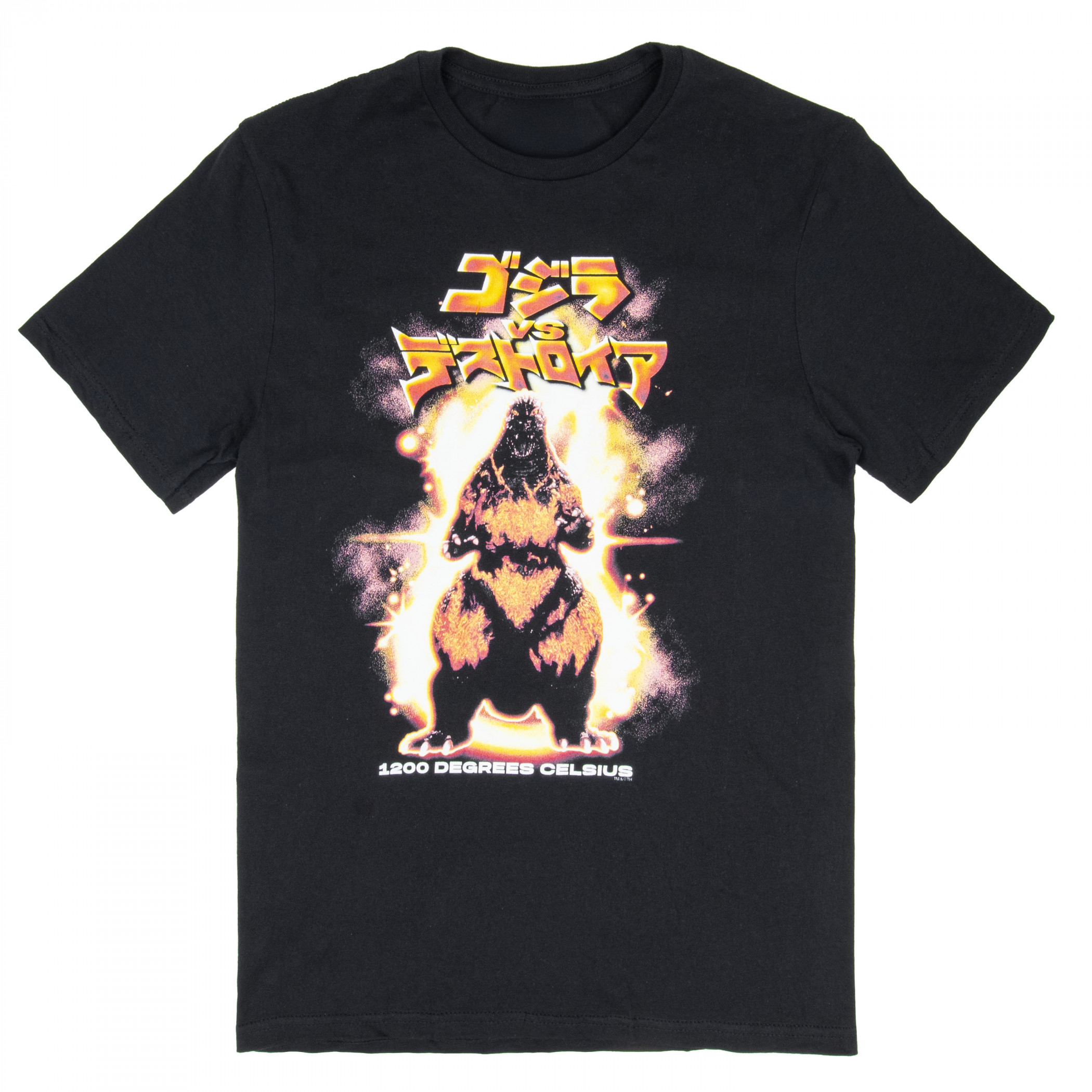 Godzilla Classic Burning Aura T-Shirt, Black