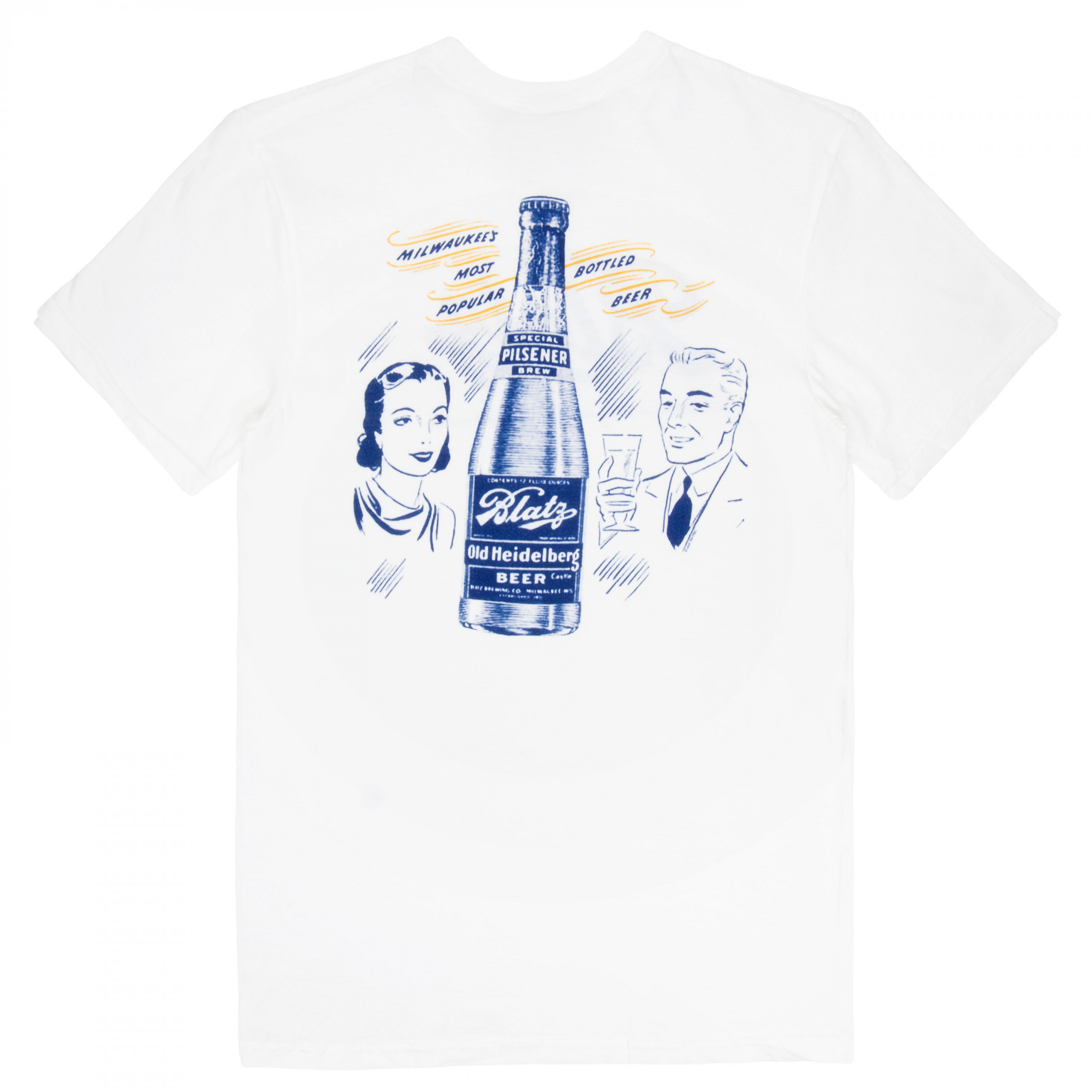Blatz Milwaukee's Most Popular Front & Back Print T-Shirt