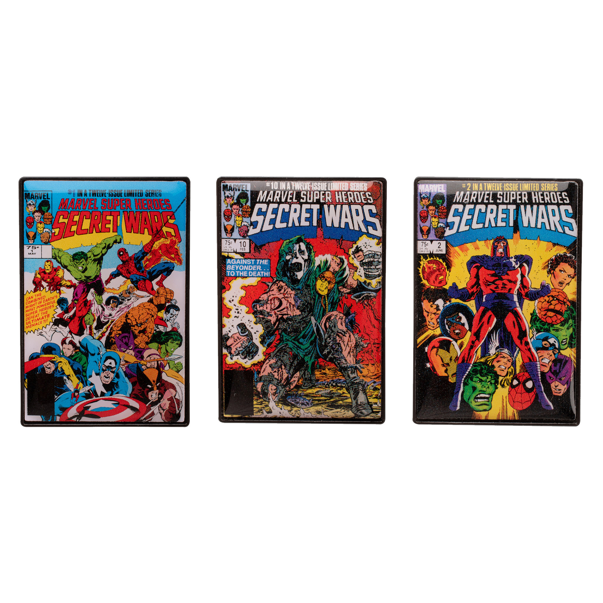 Avengers Secret Wars Comic Cover Collectors Edition Pin Set, Multi-Color