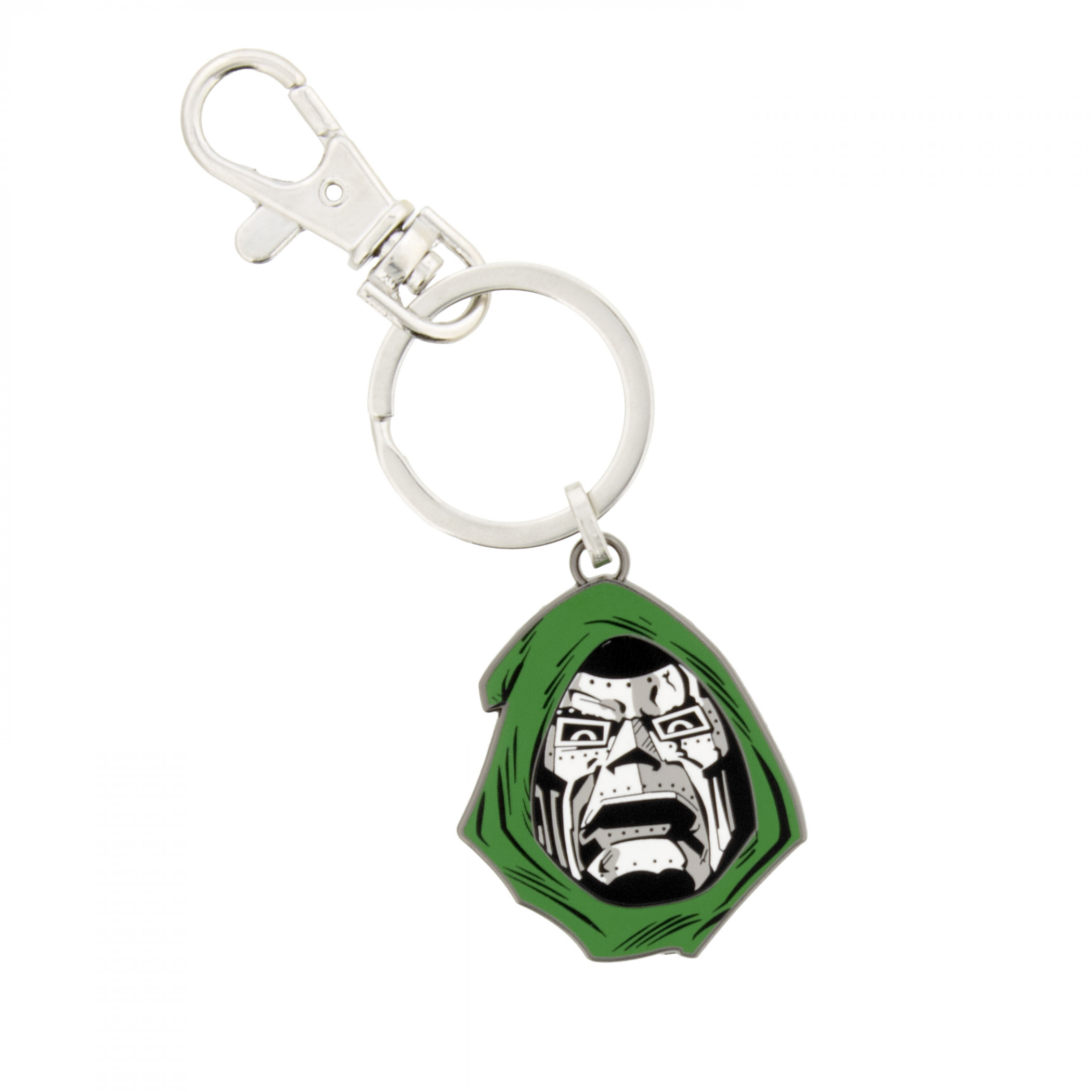 Dr. Doom Mask Keychain, Green