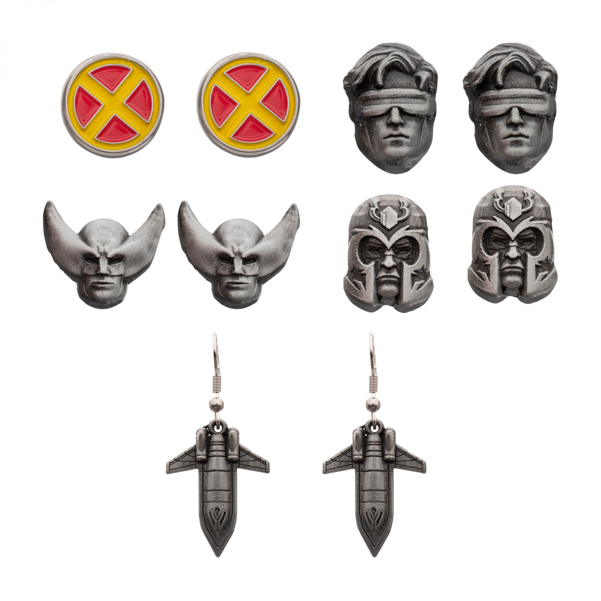 X-Men 5-Pack Stud & Dangle Earring Set, Multi-Color