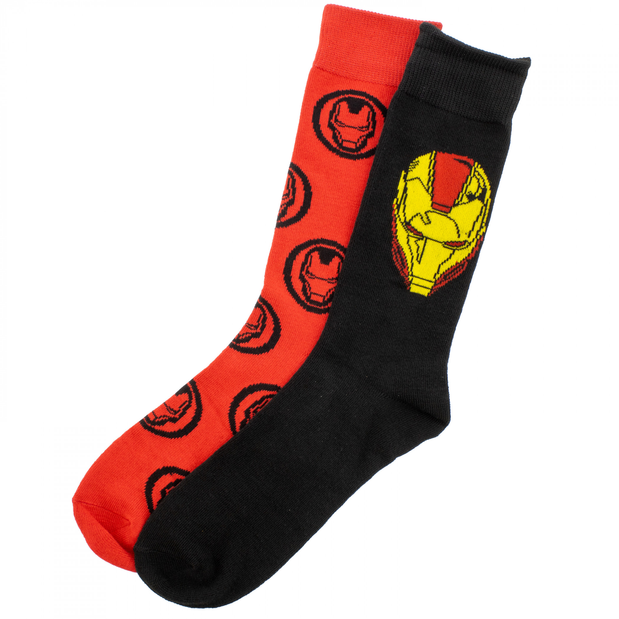 Iron Man Icons Crew Socks 2-Pair Box Set, Multi-Color