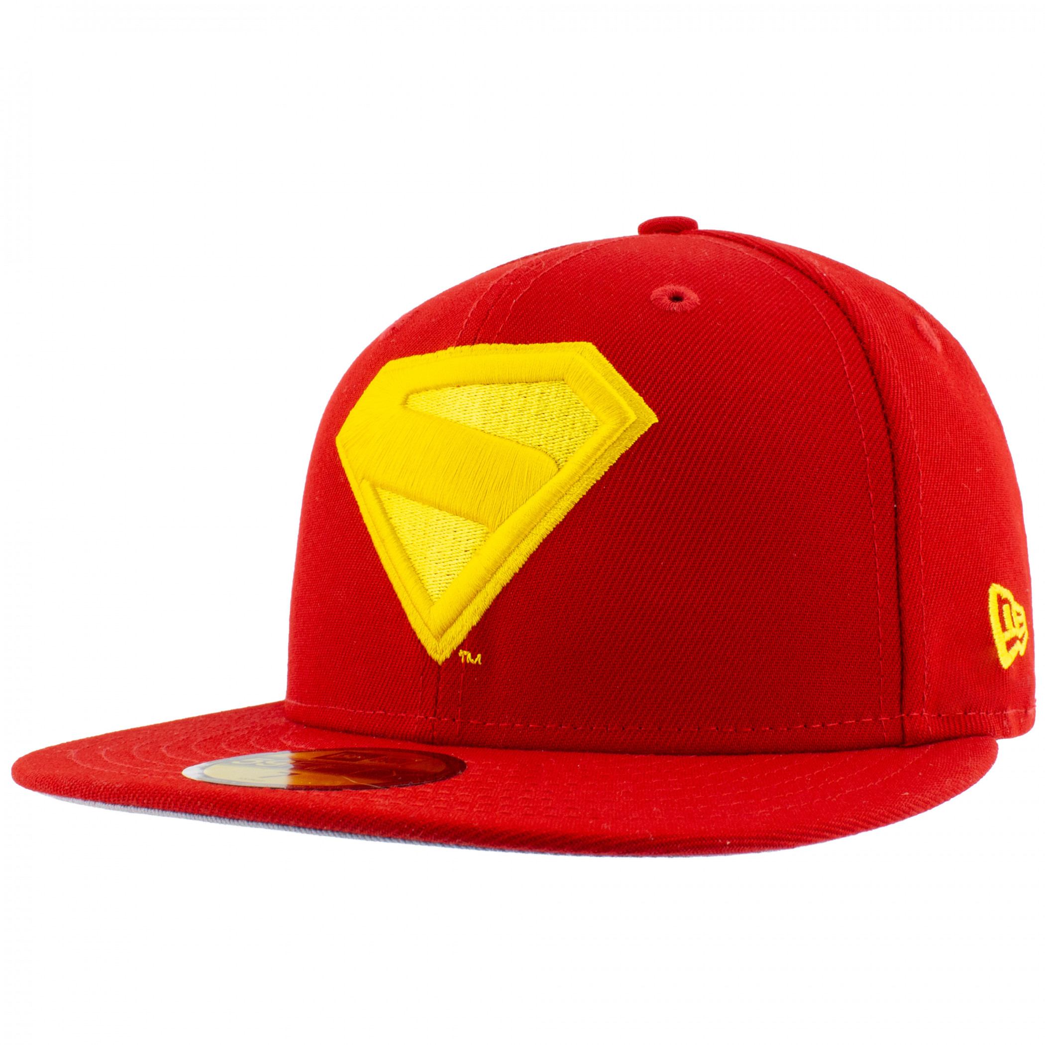 Superman 2025 James Gunn Cape Logo New Era 59Fifty Fitted Hat, Red
