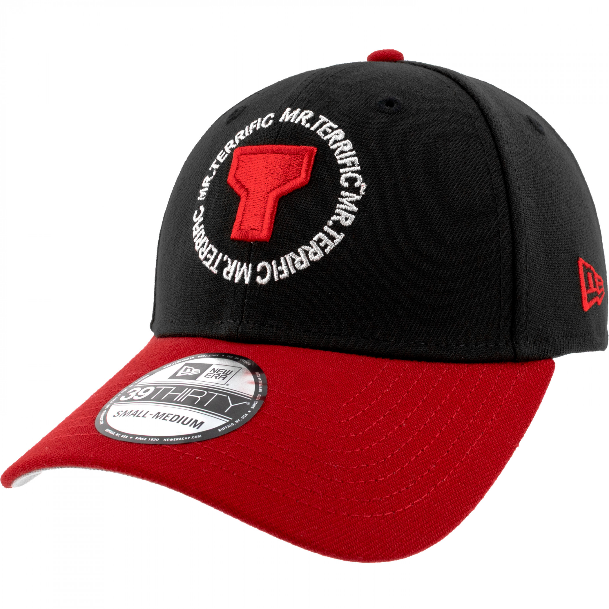 Mr. Terrific Logo New Era 39Thirty Fitted Hat, Black