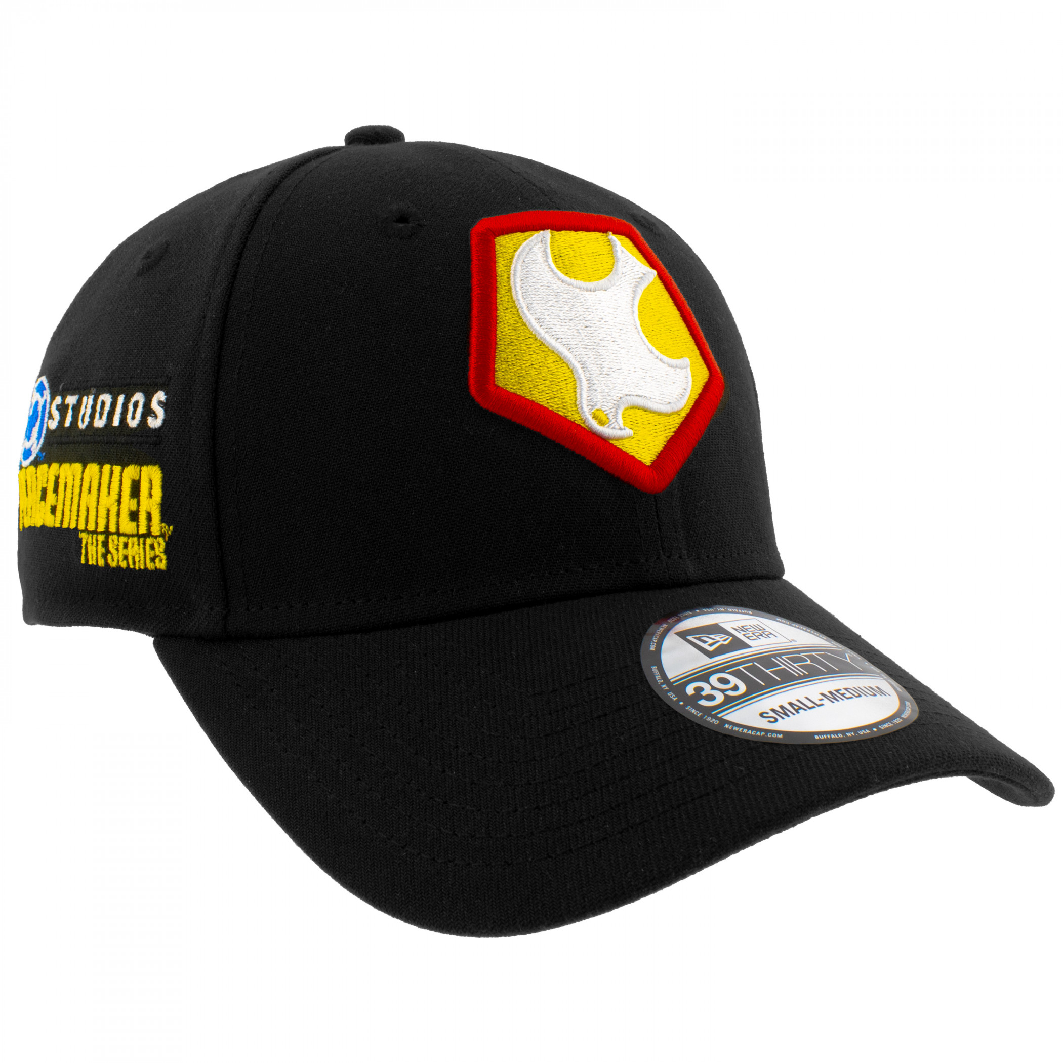 Peacemaker Logo New Era 39Thirty Fitted Hat Black