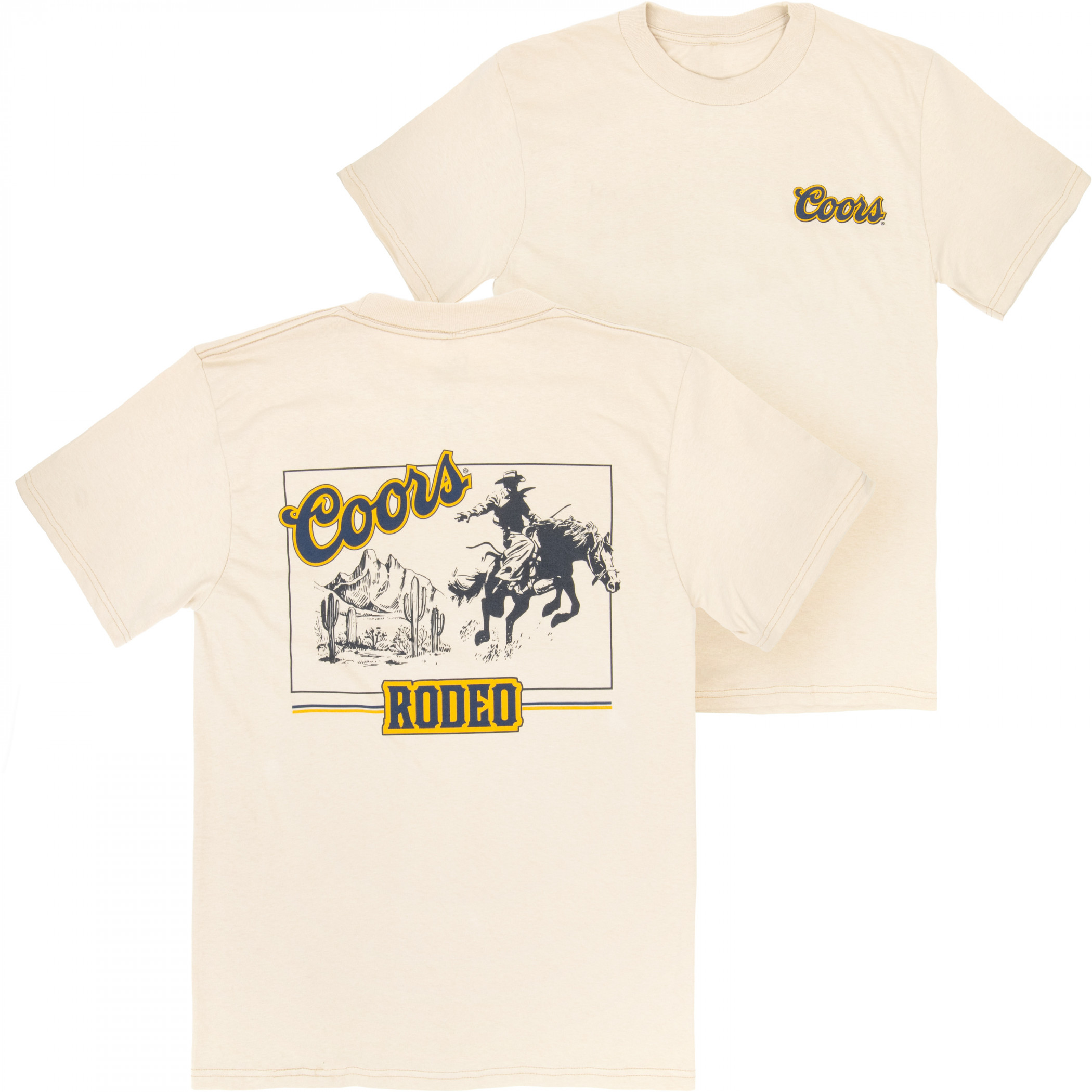 Coors Vintage Rodeo Front & Back Print T-Shirt