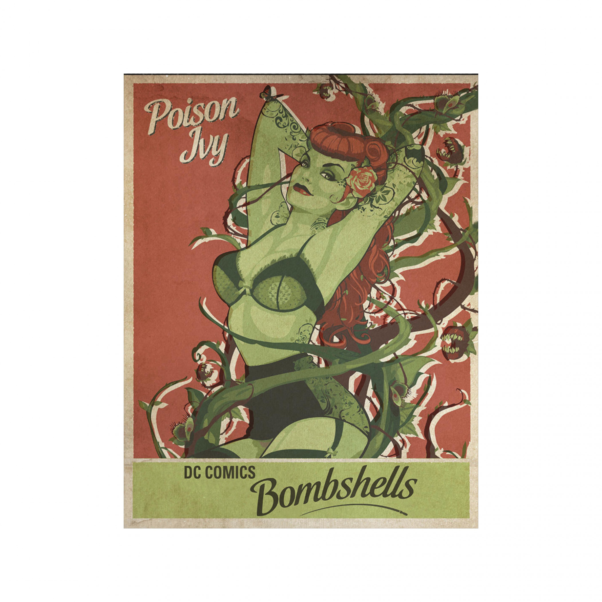 Poison Ivy DC Comics Bombshells Tin Sign, Multi-Color