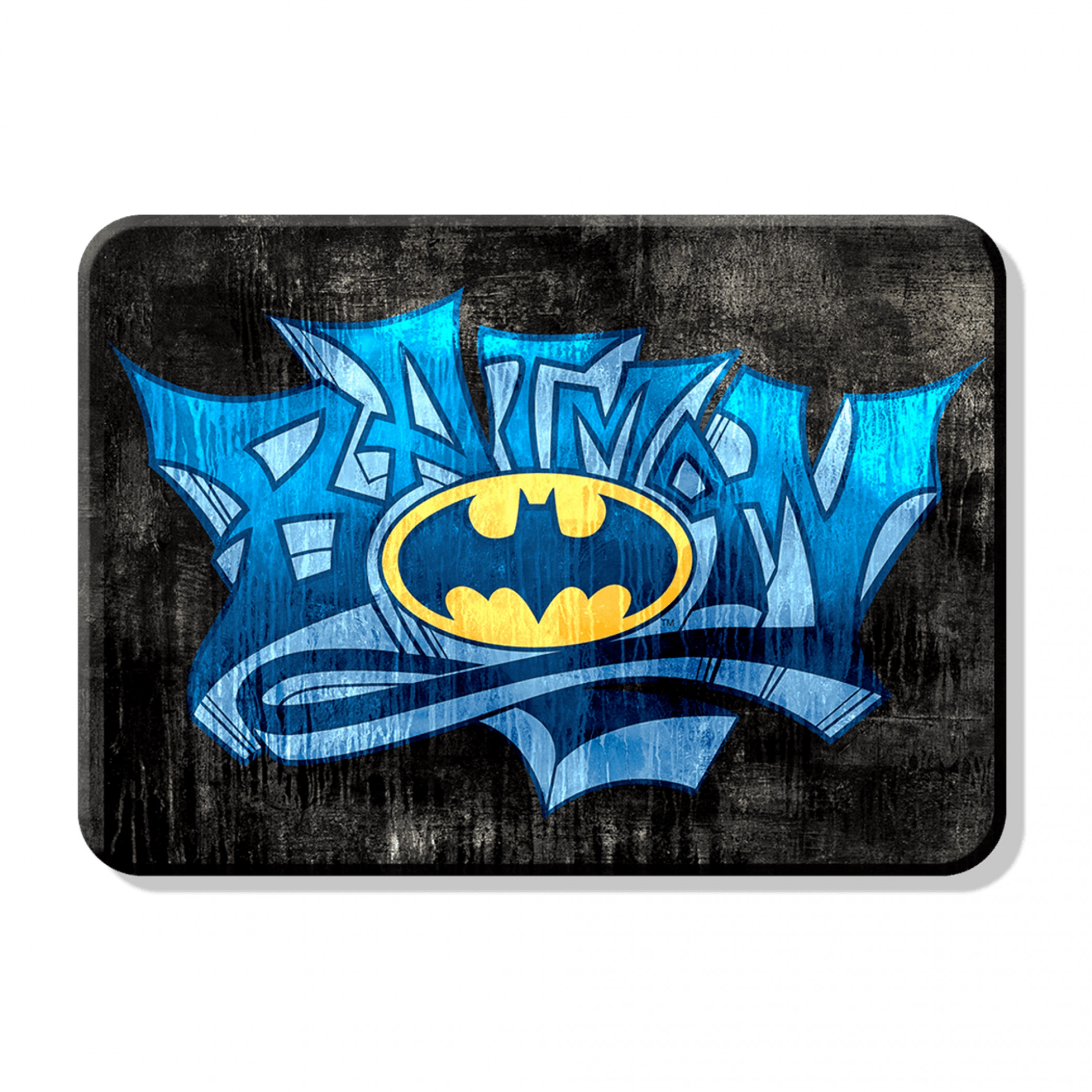 Batman Blue Grafitti with Bat Symbol Magnet, Multi-Color
